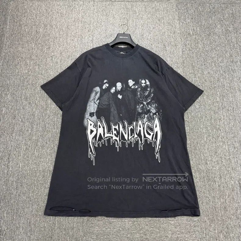 Balenciaga Balenciaga Graffiti Distressed Hole Short Sleeve Size US M / EU 48-50 / 2 - 1 Thumbnail