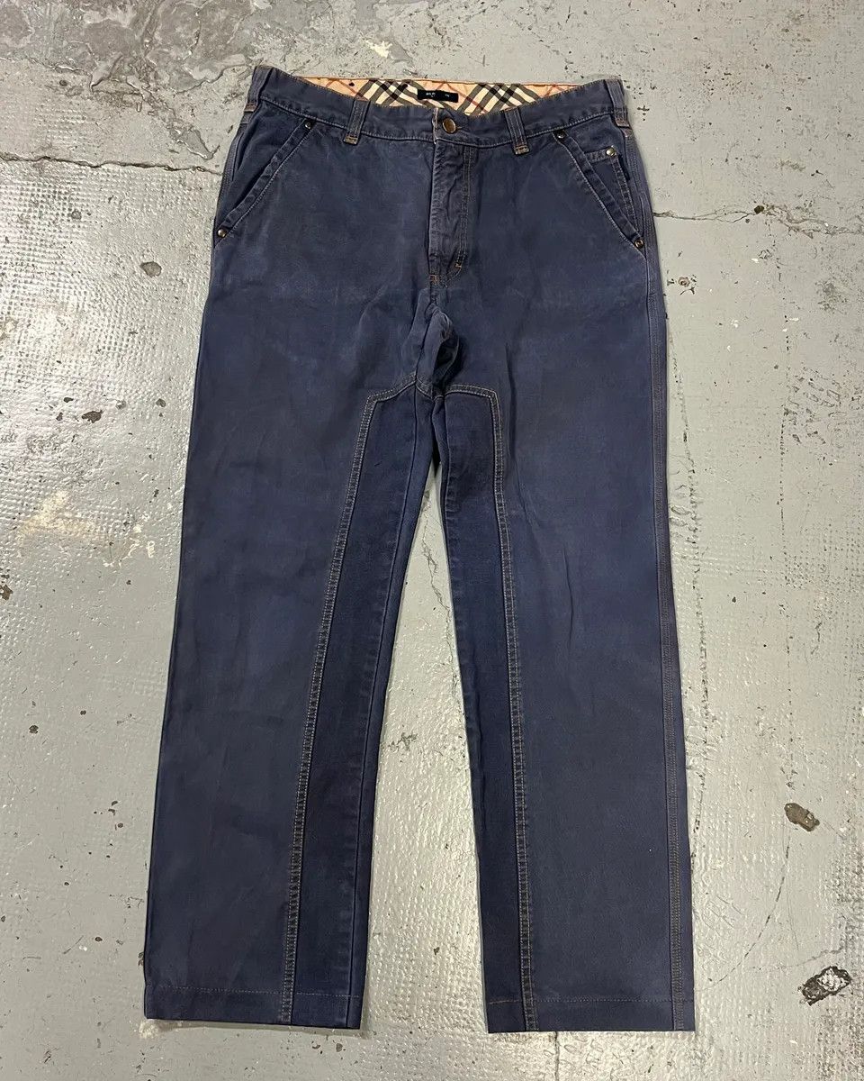 Burberry 2000s Burberry Navy Light Worker Pants Size US 31 - 1 Thumbnail