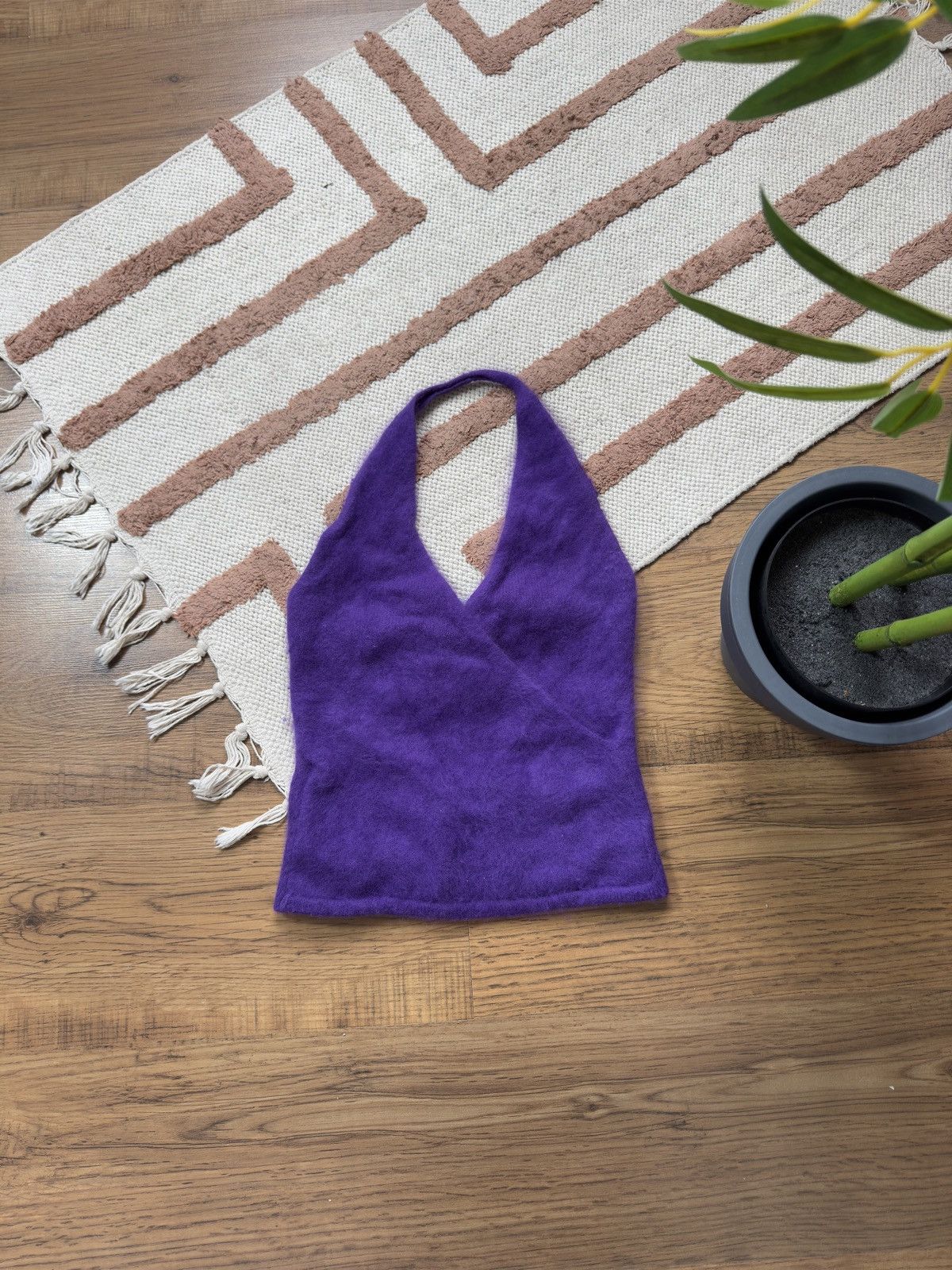Mango VINTAGE MANGO ANGORA 2000s TANK TOP Size XS / US 0-2 / IT 36-38 - 1 Thumbnail