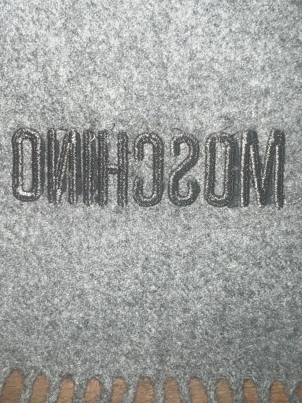 Moschino Moschino Grey Wool Scarf Size ONE SIZE - 6 Thumbnail