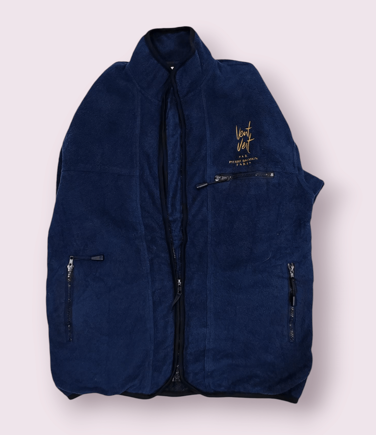 Pierre Balmain Vent Vert PAR Pierre Balmain Paris Zipper Fleece sizr L Blue Size US L / EU 52-54 / 3 - 2 Thumbnail