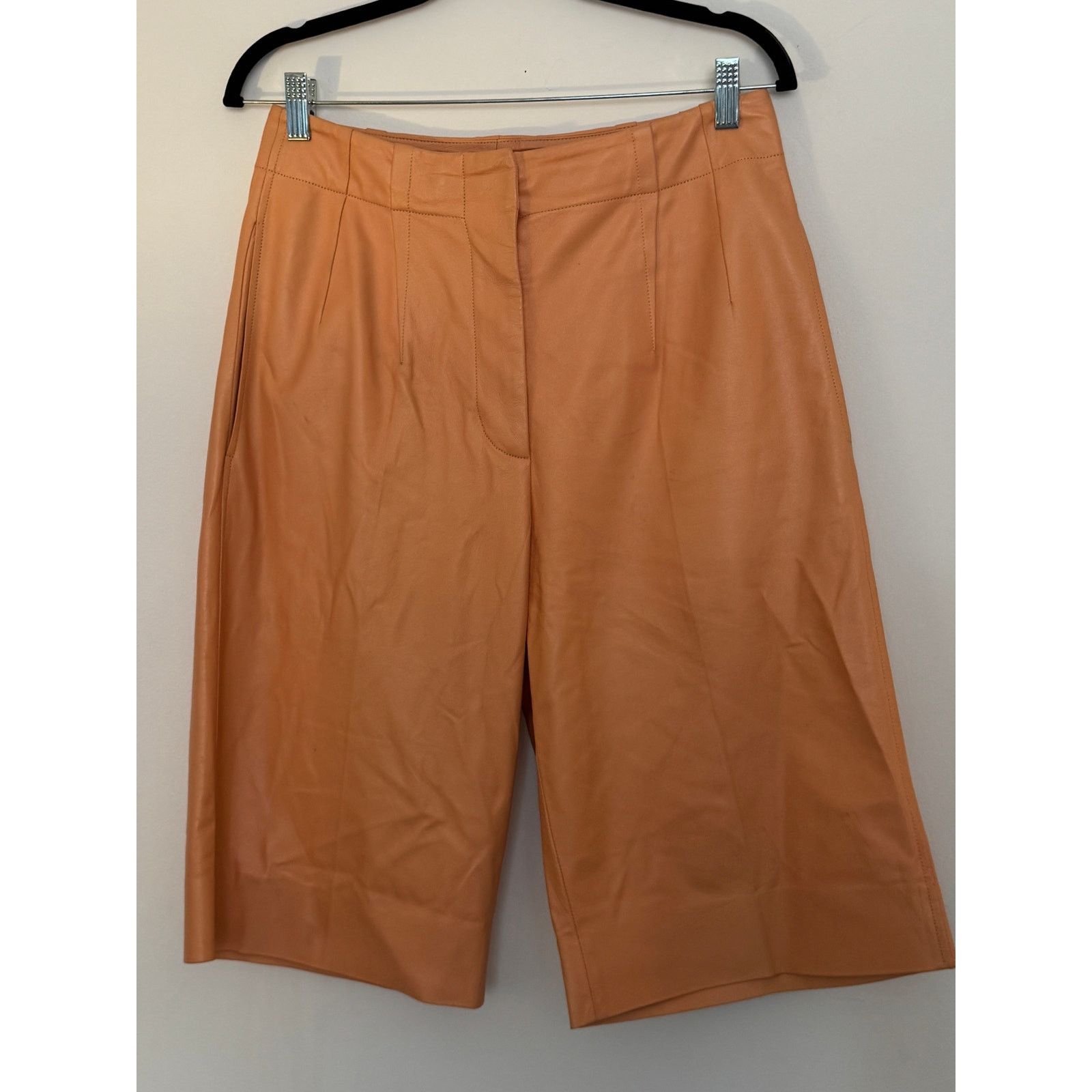Proenza Schouler Proenza Schouler Peach Leather Shorts Size 27" / US 4 / IT 40 - 1 Thumbnail
