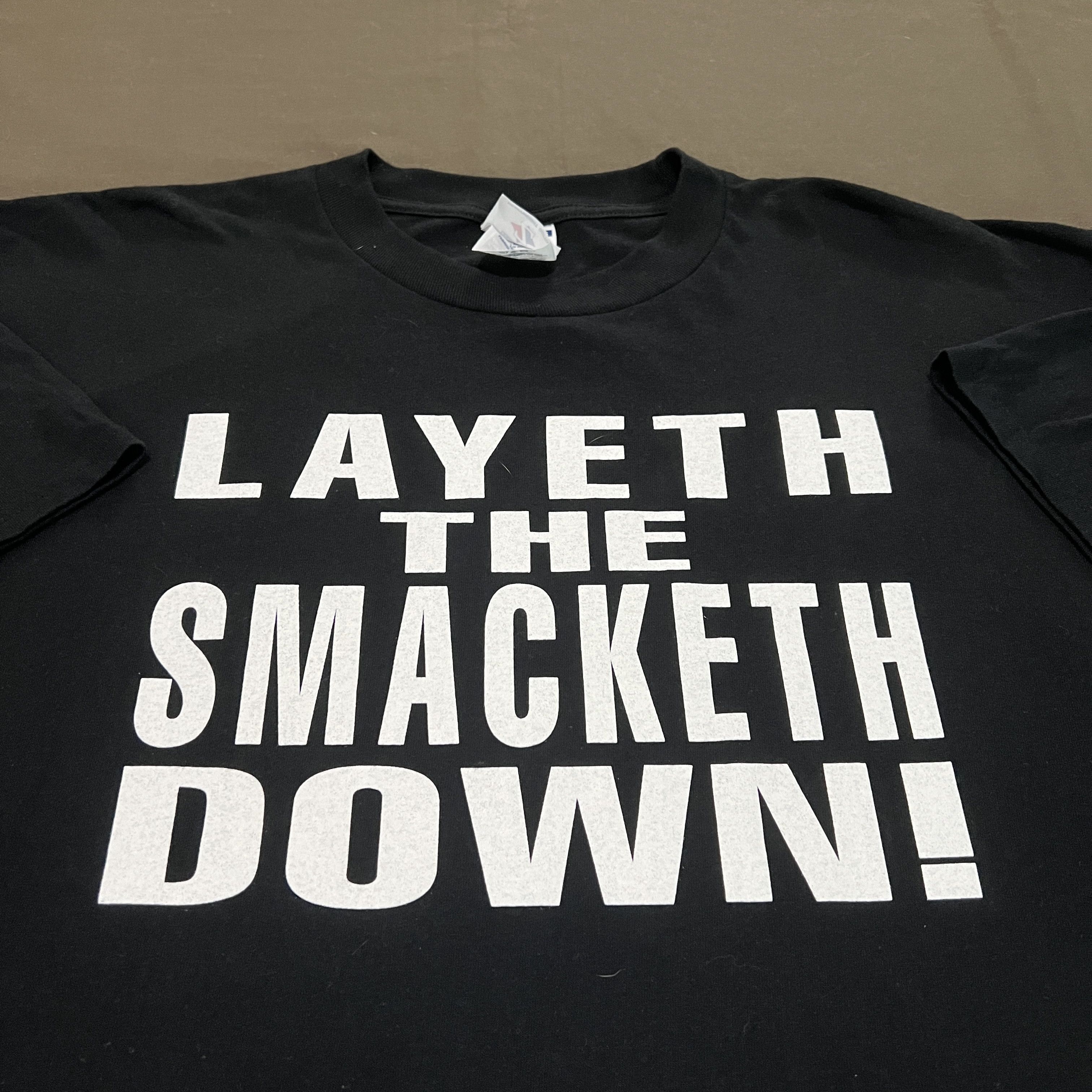Vintage Vintage The Rock Layeth Smackdown Candyass Wrestling Tee Size US XXL / EU 58 / 5 - 1 Thumbnail