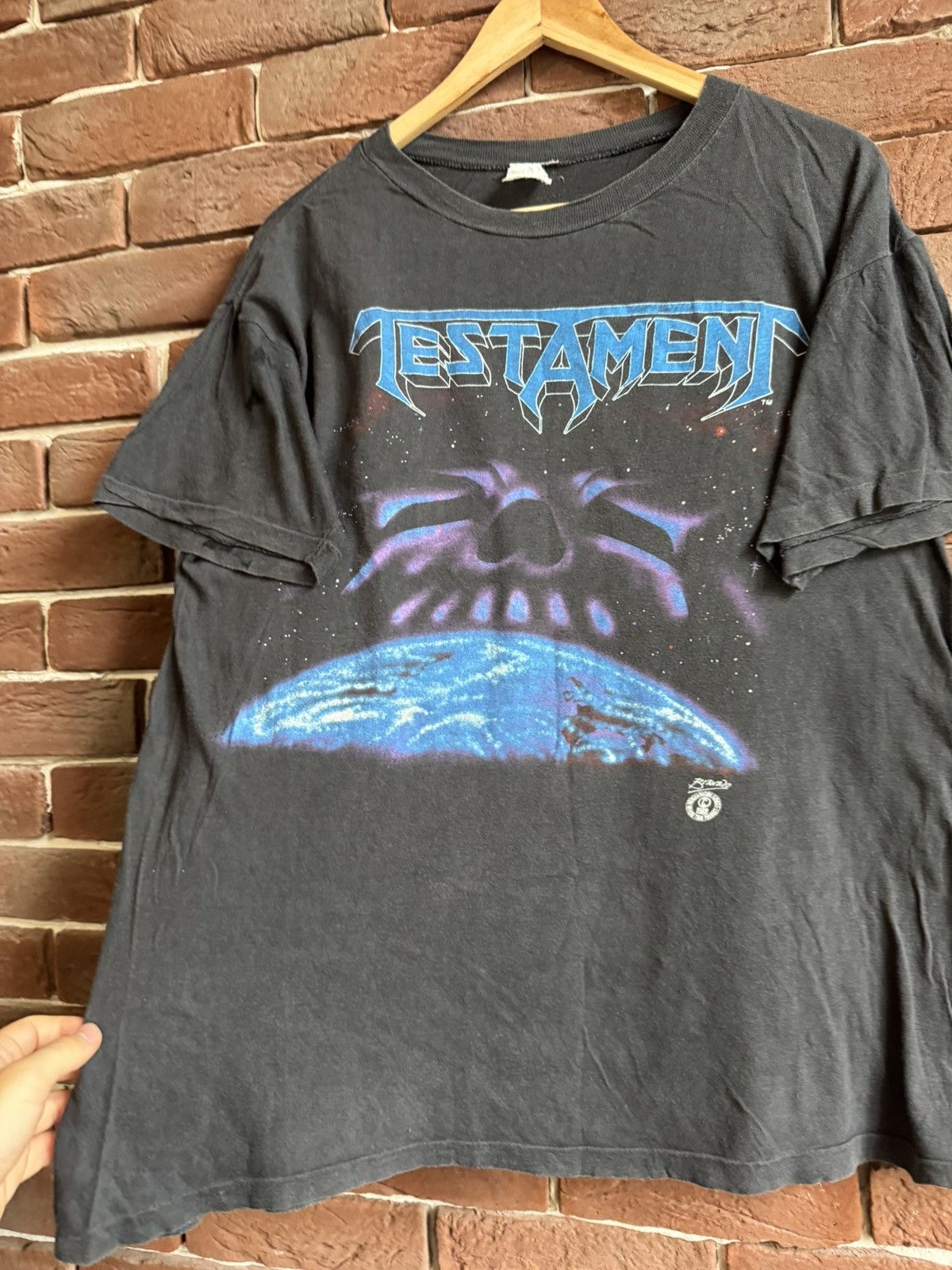 Band Tees Vintage 1988 TESTAMENT Euro Tour Metal Band T Shirt Large Size US L / EU 52-54 / 3 - 7 Thumbnail