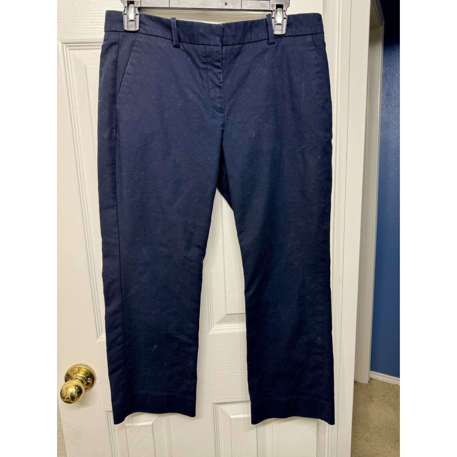 Gap GAP Women’s Tailored Crop Pants Stretch in Navy - Size 6P Size 28" / US 6 / IT 42 - 2 Thumbnail