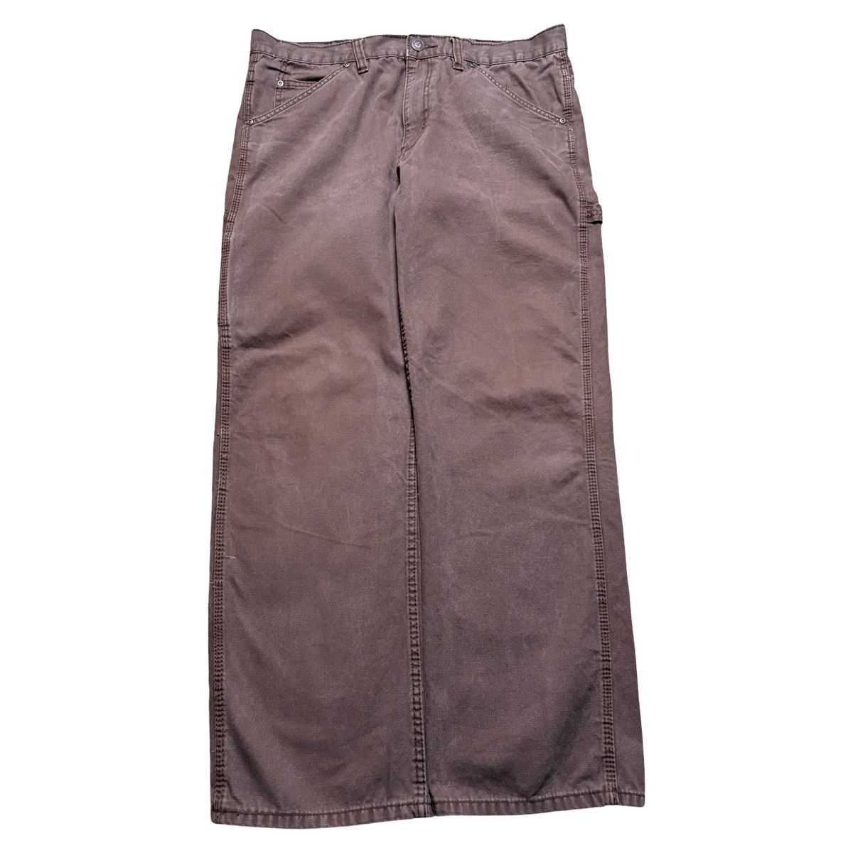 Other Vintage Schmidt Workwear Faded Brown Carpenter Pants 38x30 Size US 38 / EU 54 - 3 Thumbnail