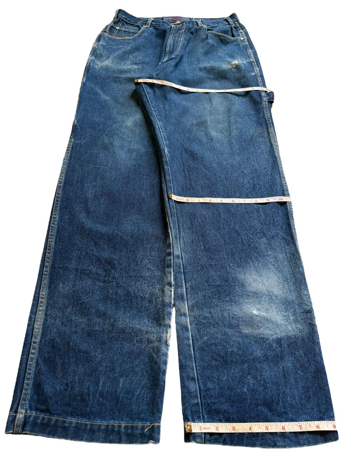 Phat Farm Vintage Phat Farm Carpenter Blue Wash Baggy Jeans Size US 32 / EU 48 - 14 Thumbnail