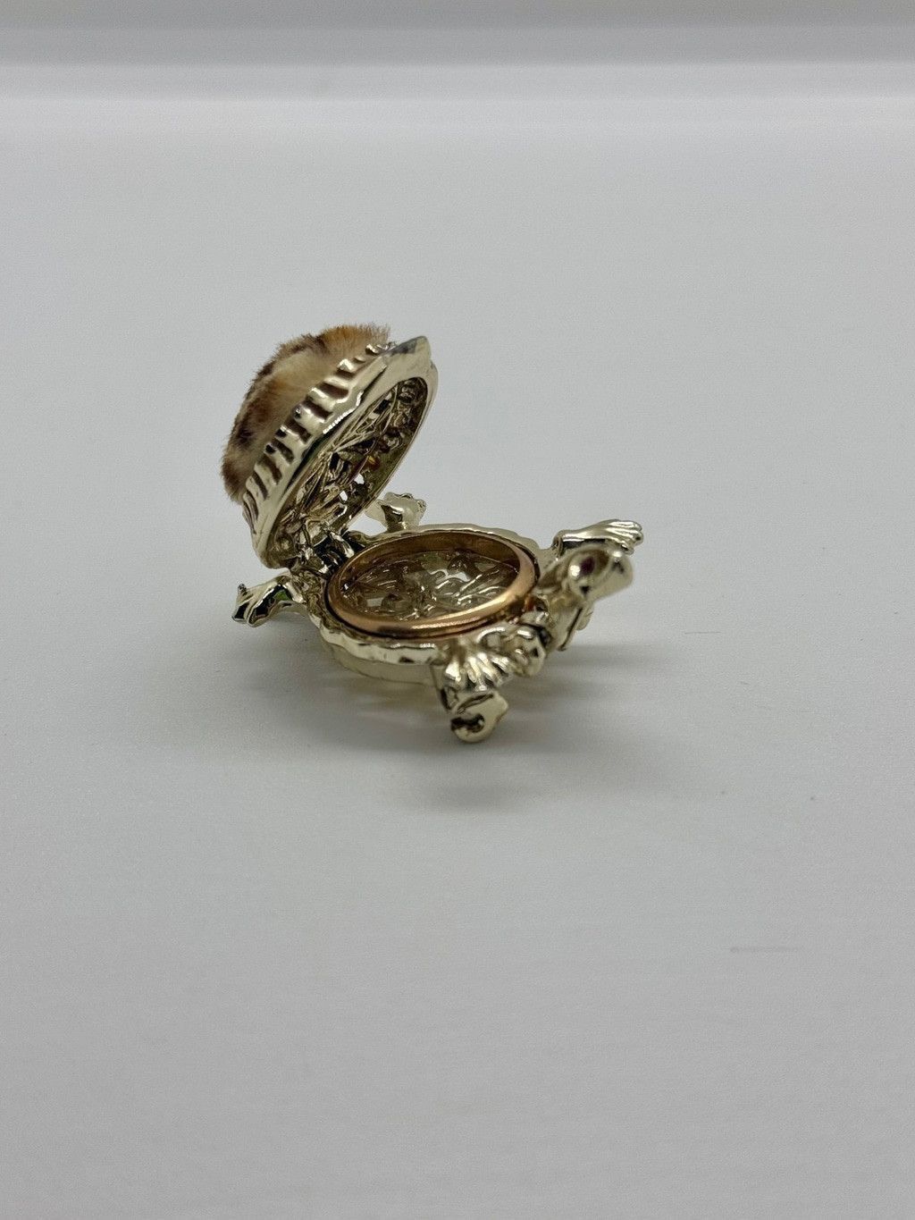 Other Vintage Turtle Trinket Box Brooch 1960's Hinged Opening Size ONE SIZE - 3 Thumbnail