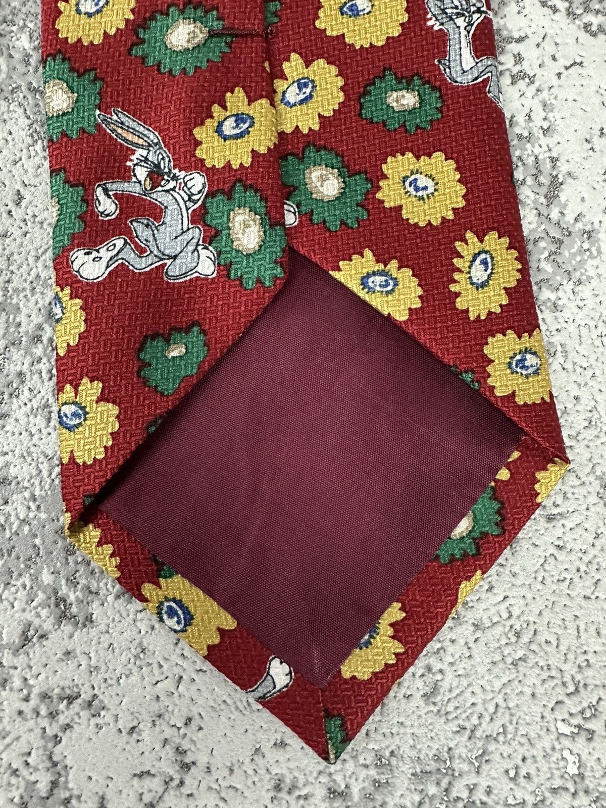 Cartoon Network Looney Tunes 1995 Warner Bros Vintage Tie Floral Size ONE SIZE - 5 Thumbnail