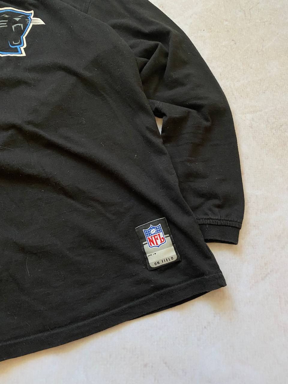 NFL × Reebok × Vintage Vintage 90s Reebok Carolina Panthers NFL Long Sleeve Size US XL / EU 56 / 4 - 3 Thumbnail