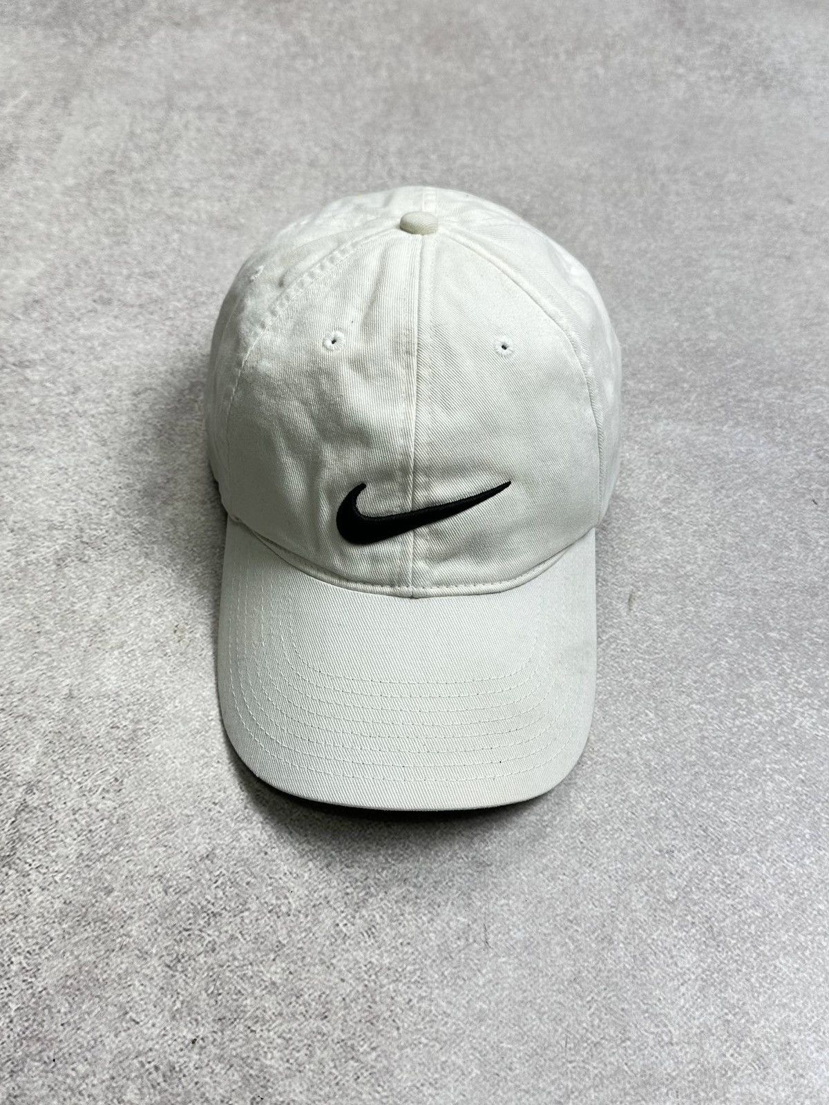 Nike Vintage 90s Nike Big Swoosh White Cap Rare Os Size ONE SIZE - 2 Thumbnail