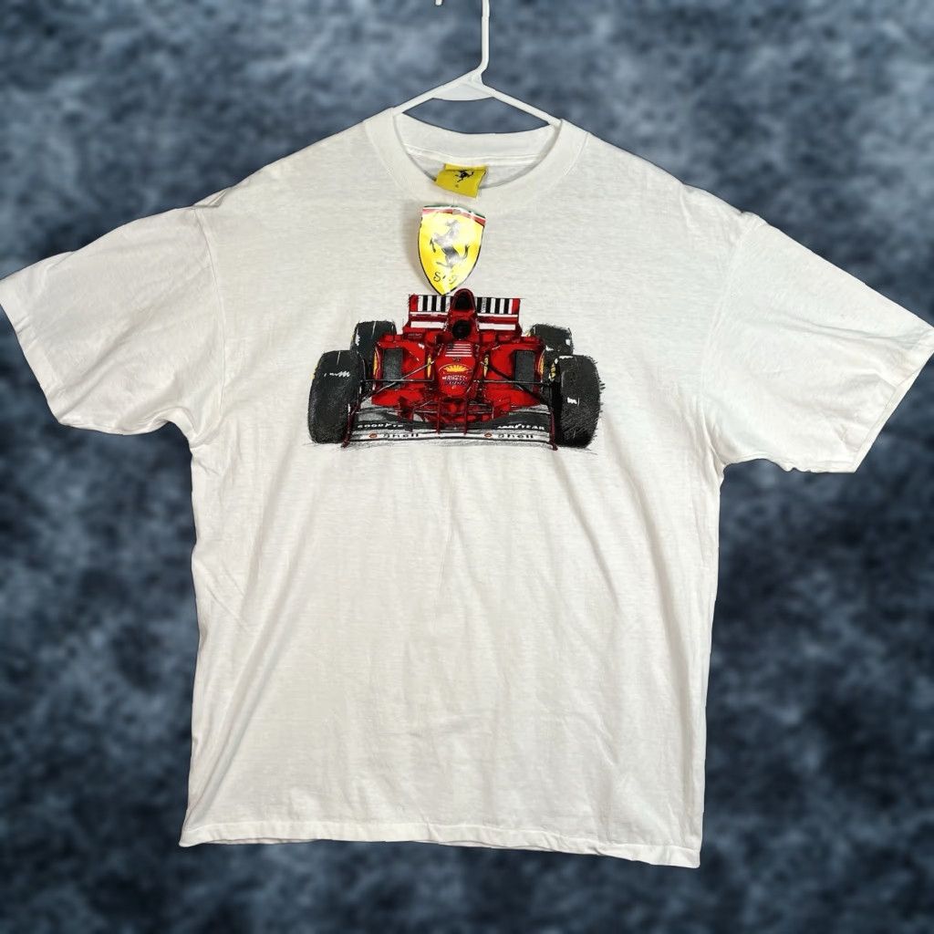 Ferrari VINTAGE Ferrari Formula 1 Shirt Adult XL White Mens Size US XL / EU 56 / 4 - 1 Thumbnail