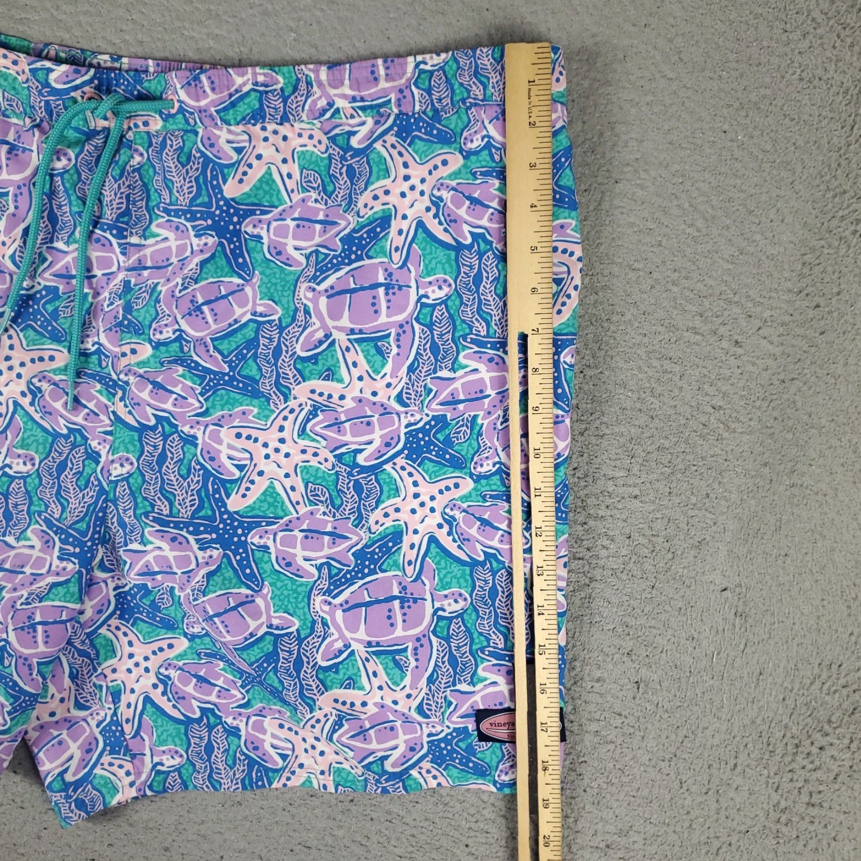 Vineyard Vines Vineyard Vines Shorts Mens 2XL Purple Blue Sea Turtles Beach Board Swim Trunks Size US 39 - 5 Thumbnail