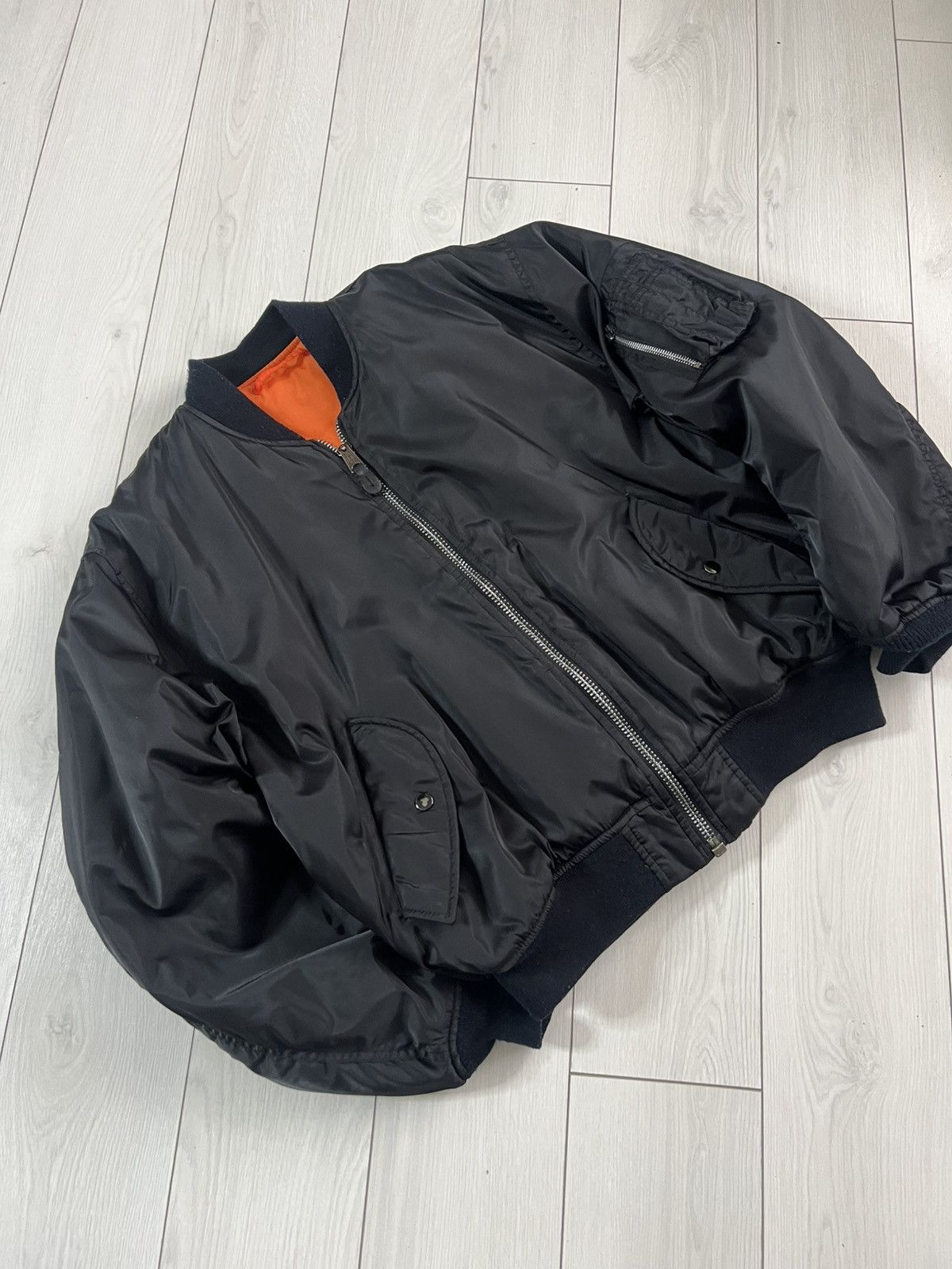Vintage Retro MA-1 Bomber Jacket In Millitary Green Aviator Size US M / EU 48-50 / 2 - 4 Thumbnail