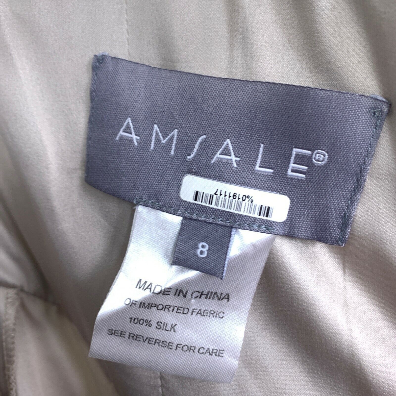 Other Nouvelle Amsale Silk Crinkle Chiffon Bridesmaid Dress Gown Size M / US 6-8 / IT 42-44 - 7 Thumbnail