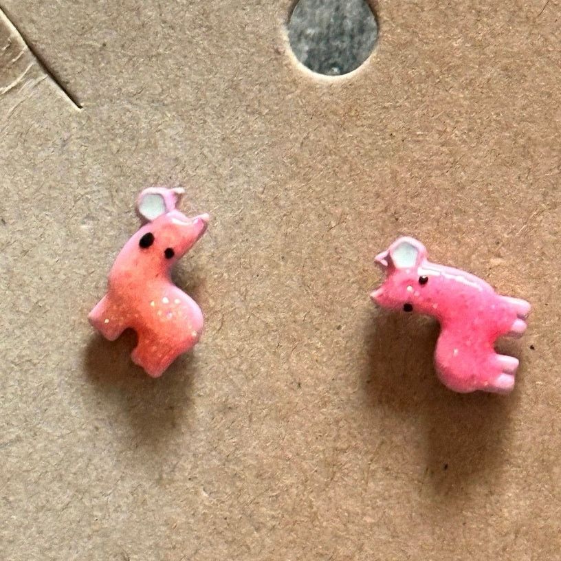 Other pink llama stud earrings Size ONE SIZE - 2 Thumbnail