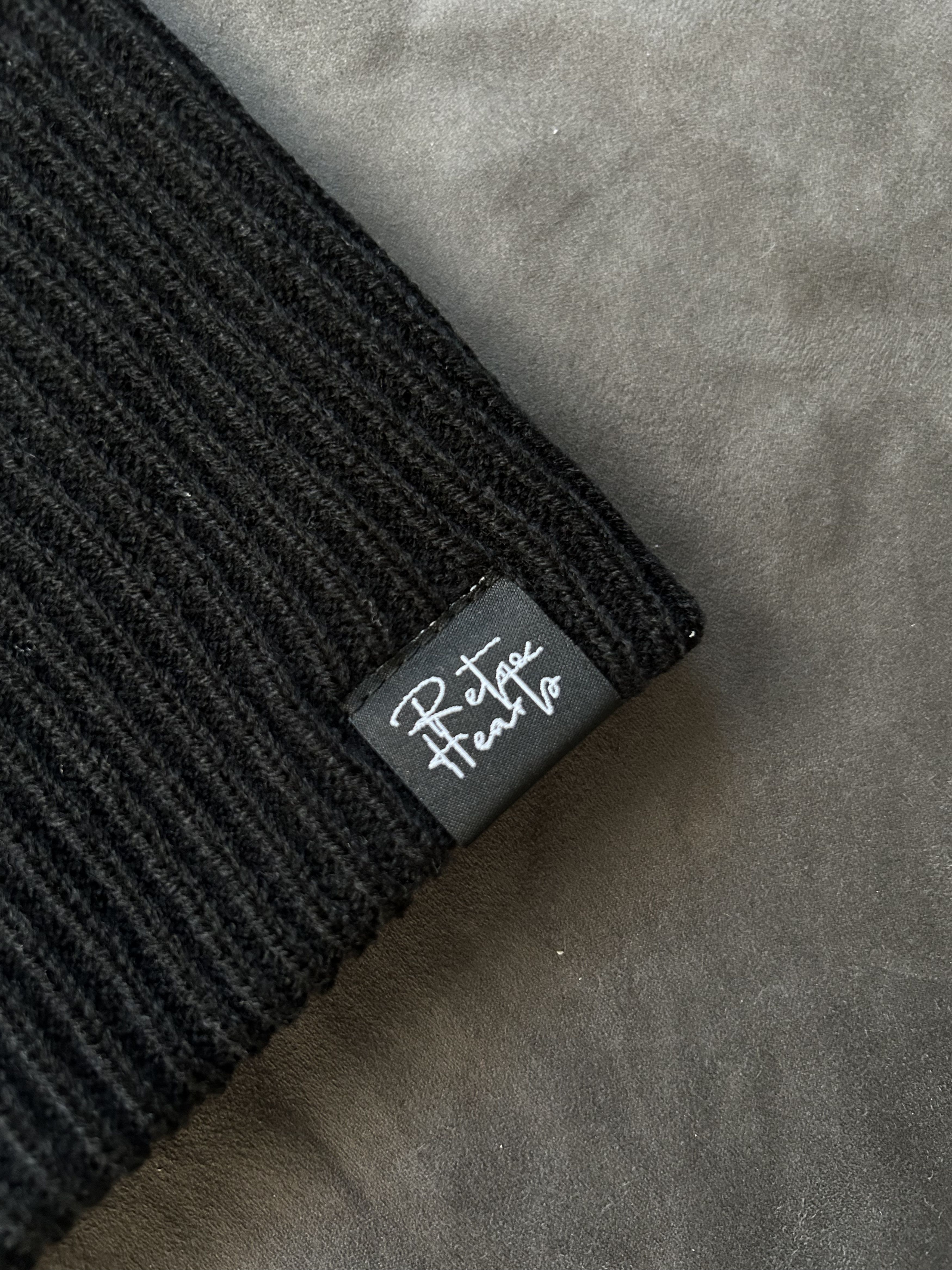 Japanese Brand Rare Box Boys Retro Hearts Black Balaclava Ski Mask OS Size ONE SIZE - 5 Thumbnail