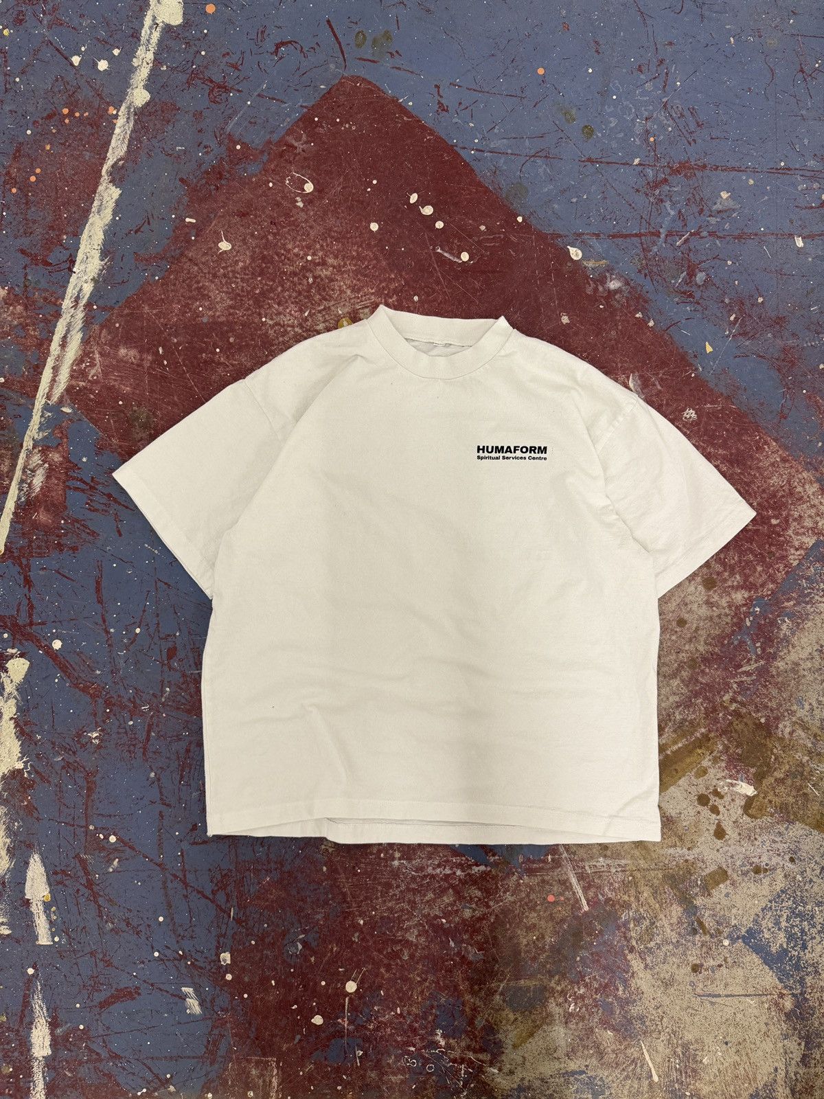 Vintage HUMAFORM Spiritual Services White Tee Size US L / EU 52-54 / 3 - 1 Thumbnail