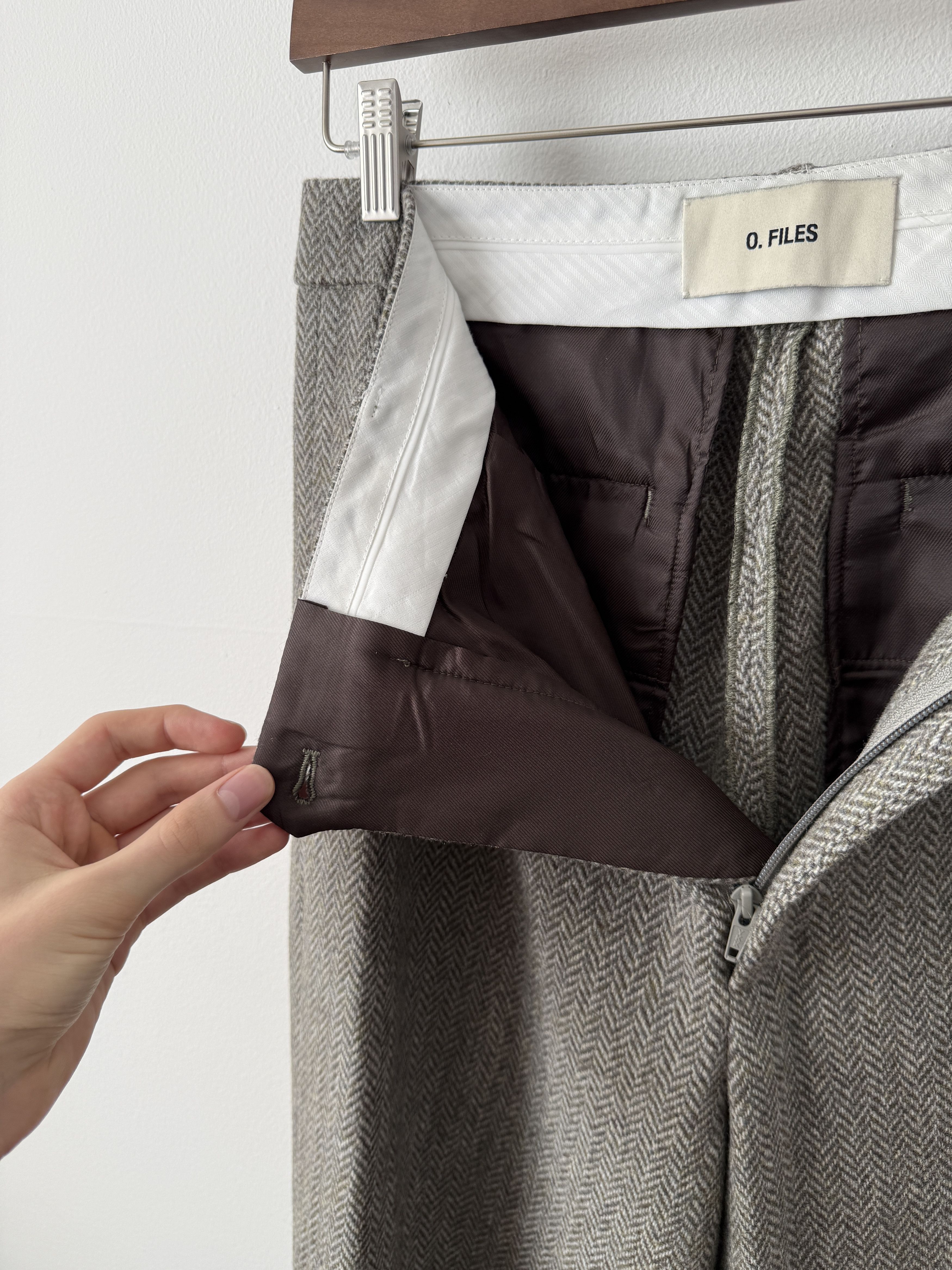 Ojardorf O. Files Herringbone Wool Trousers Size US 32 / EU 48 - 17 Thumbnail