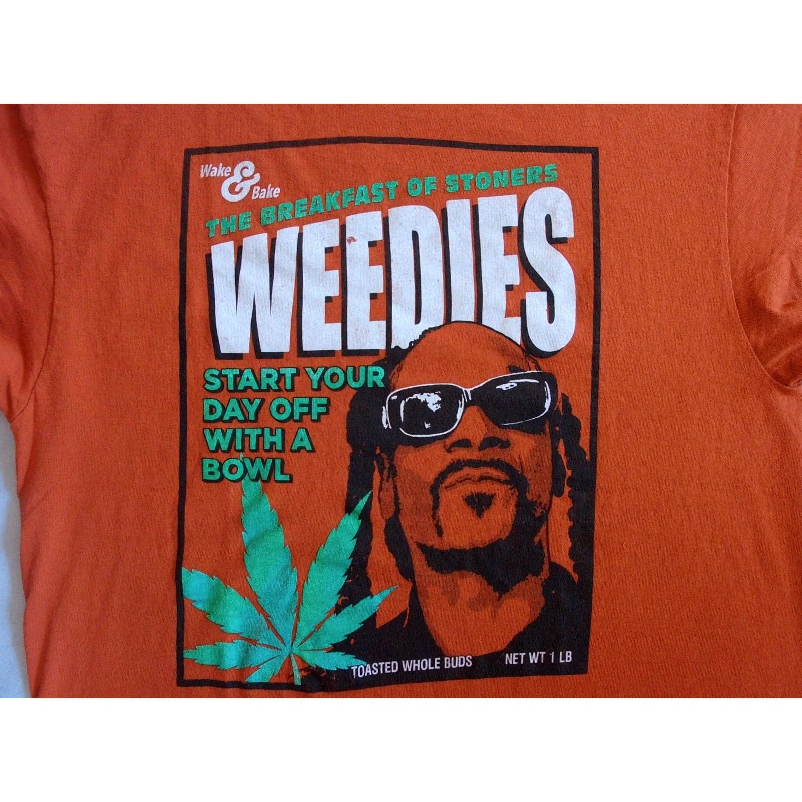 Delta SNOOP DOGG Cheech Chong WEEDIES WAKE & BAKE Breakfast of Stoners Shirt Men LRG Size US L / EU 52-54 / 3 - 3 Thumbnail