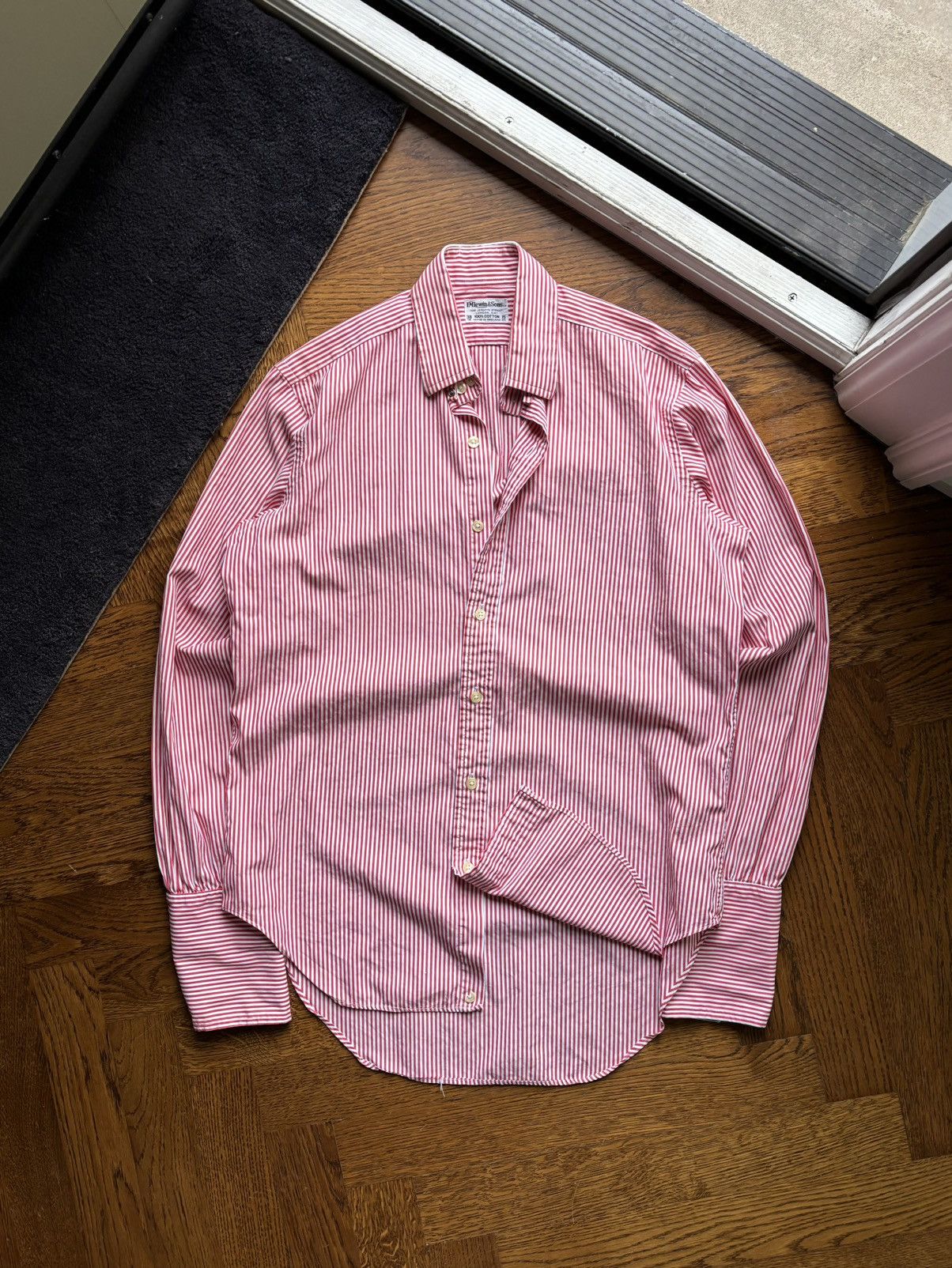 1960s Lewin Sons Oxford Shirt Vintage England Stripe