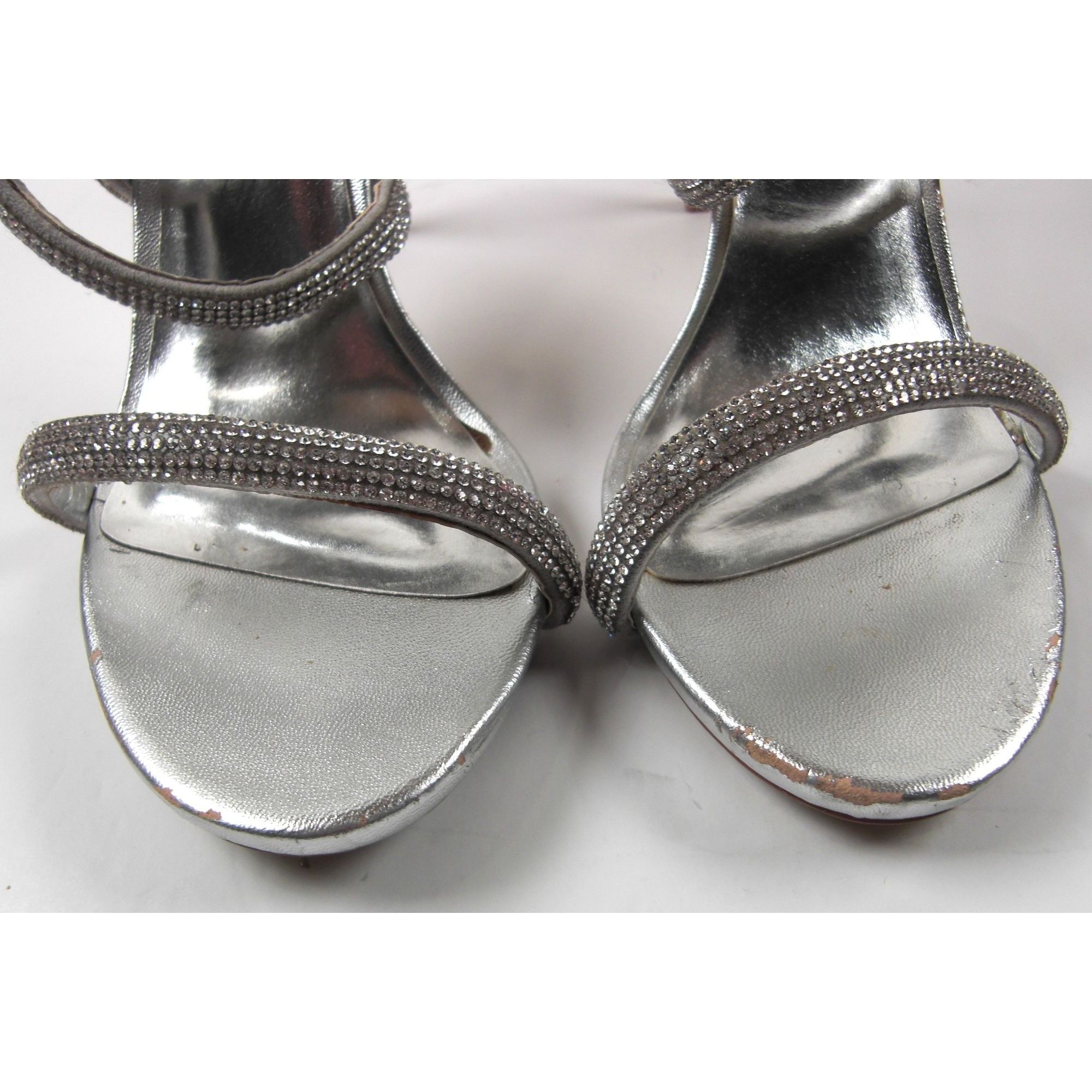 Other Steve Madden Rhinestone Silver Size 11 Heels Sandals Open To Size US 11 / IT 41 - 2 Thumbnail