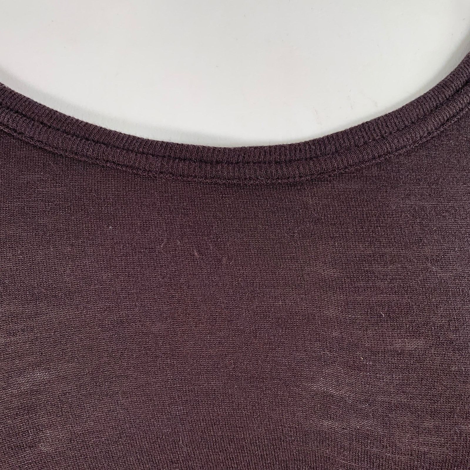 Ann Demeulemeester ANN DEMEULEMEESTER Size M Brown Jersey Scoop Neck Casual Top Size S / US 4 / IT 40 - 4 Thumbnail