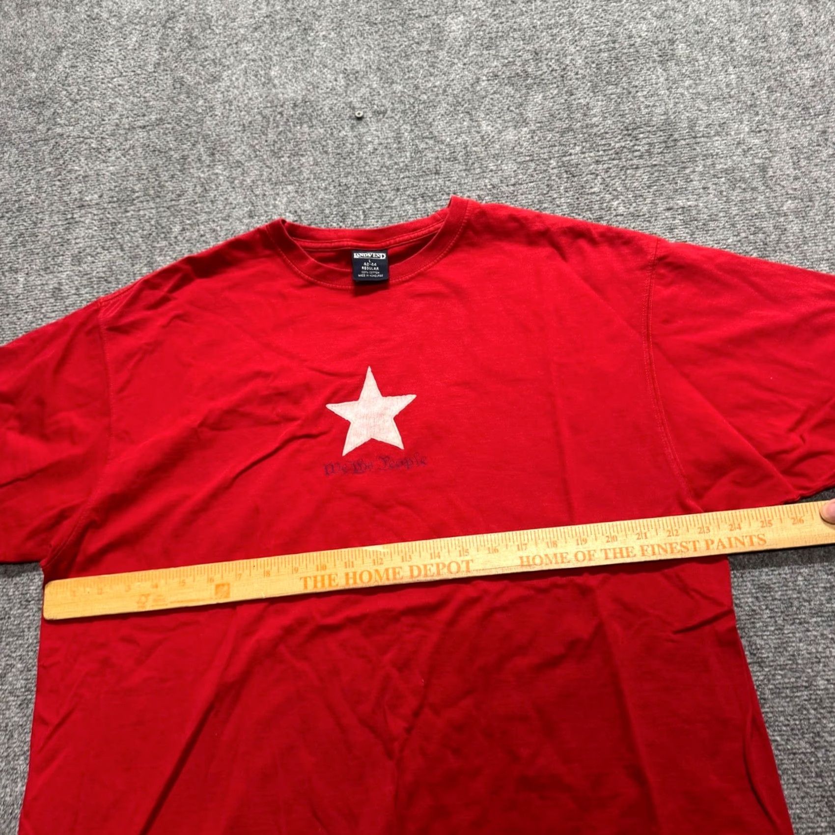 Vintage VINTAGE We The People Lands End T-shirt Men L Red Y2K 90s Star Distressed/Pre-owned Mens Shirt Size US L / EU 52-54 / 3 - 6 Thumbnail