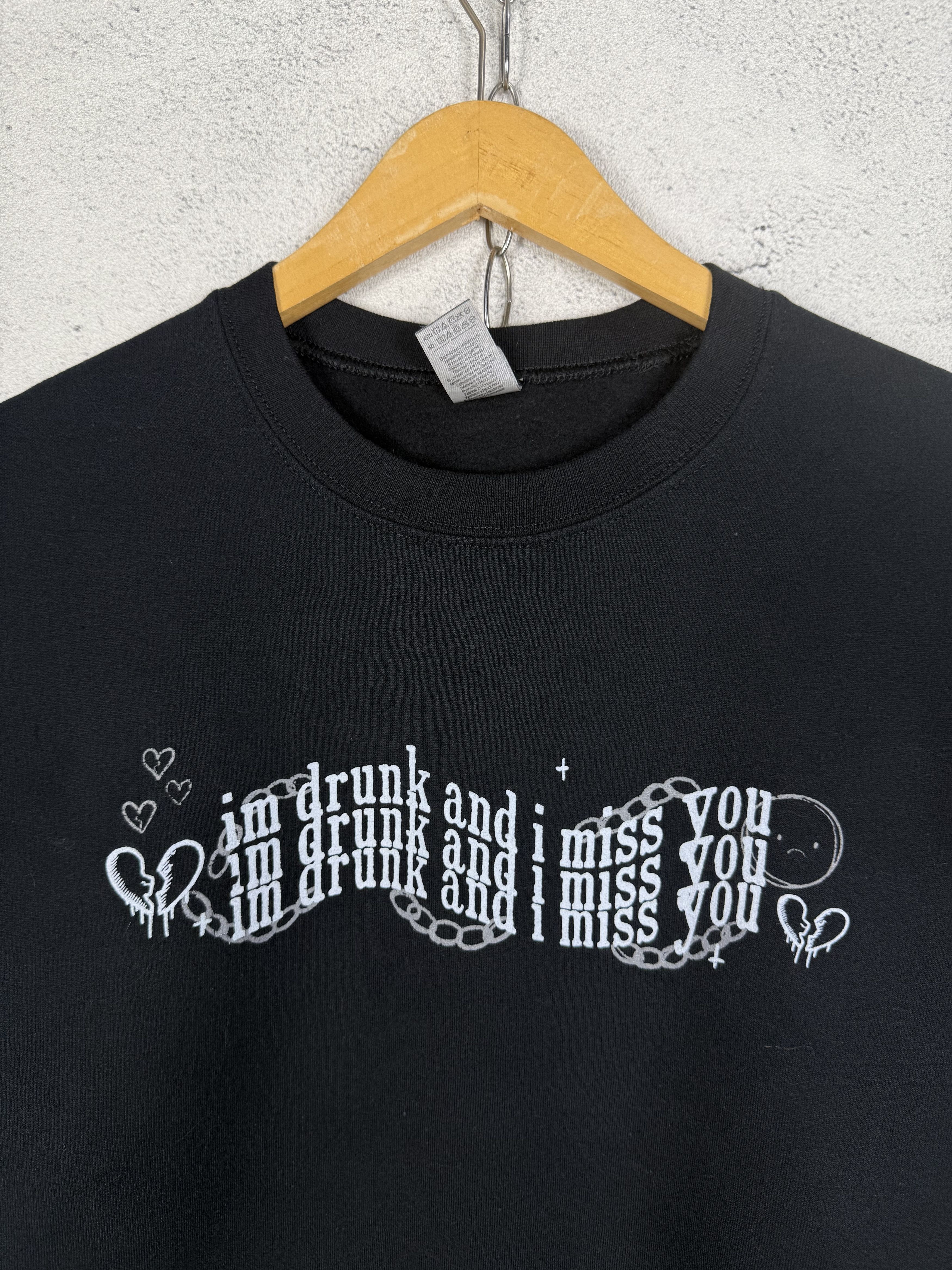 Japanese Brand "Im drunk and miss you" Sweatshirt Crewneck Size US M / EU 48-50 / 2 - 3 Thumbnail