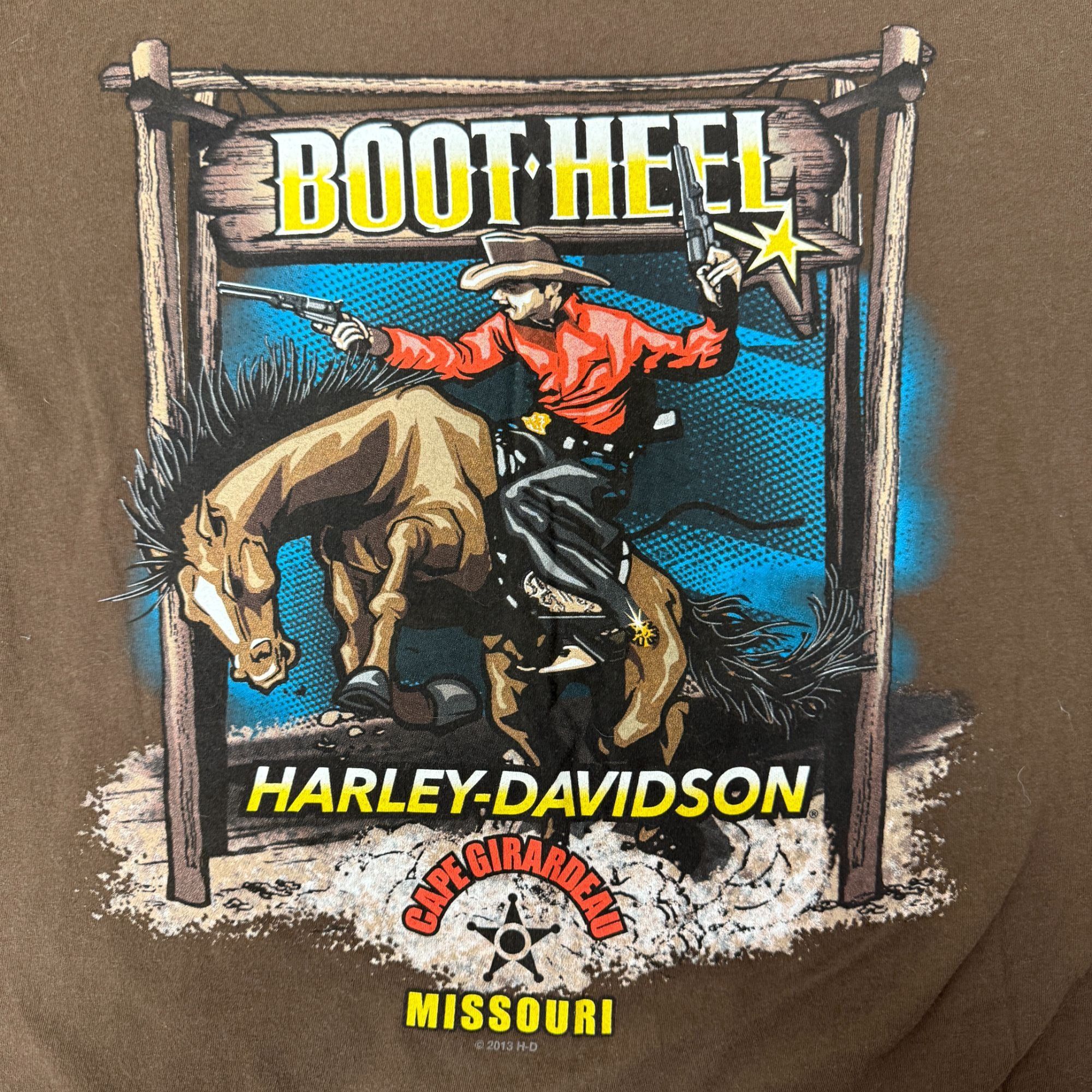 Harley Davidson H-D Cowboy BRONCHO RIDER Motorcycle Biker SKULL T Shirt 2XL Size US XXL / EU 58 / 5 - 3 Thumbnail