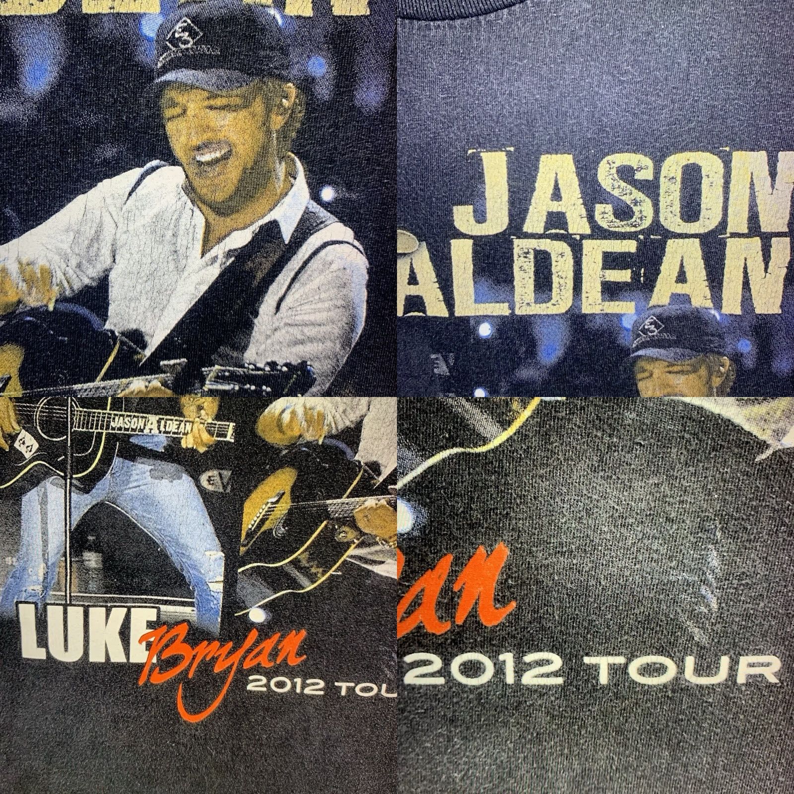 Doublet VINTAGE Jason Aldean & Luke Bryan Tour Shirt 2012 Black Cotton Short Sleeve Adult Medium Band Music Fans Size US M / EU 48-50 / 2 - 8 Thumbnail