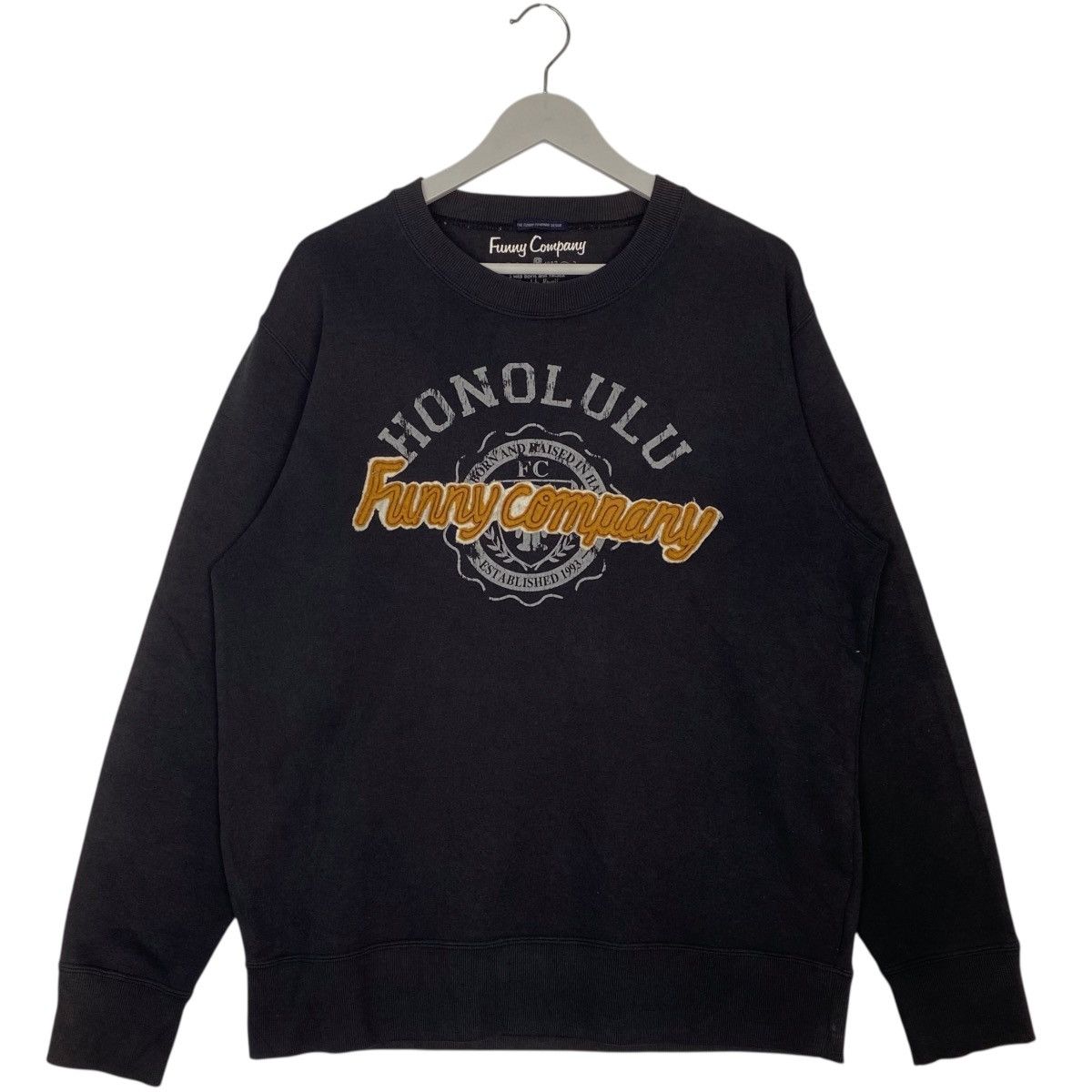 Vintage The Funny Company Design Sweatshirt Crewneck Black