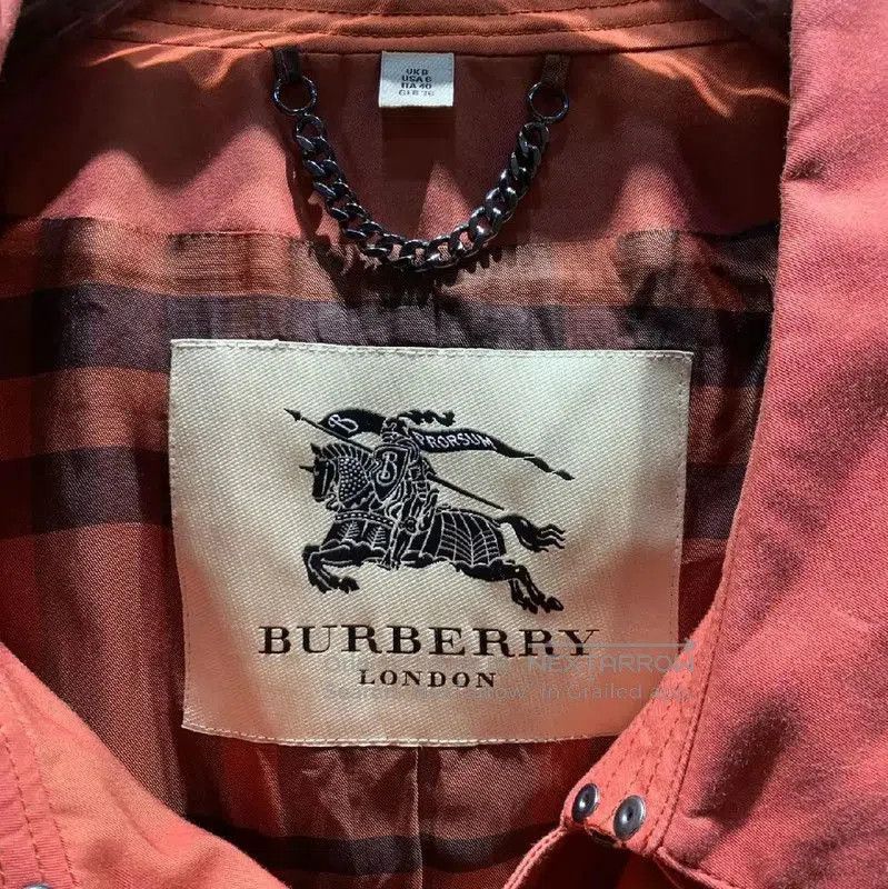 Burberry Burberry Women's Orange Cotton Trench Coat. Size XXS / US 00 / IT 34 - 2 Thumbnail