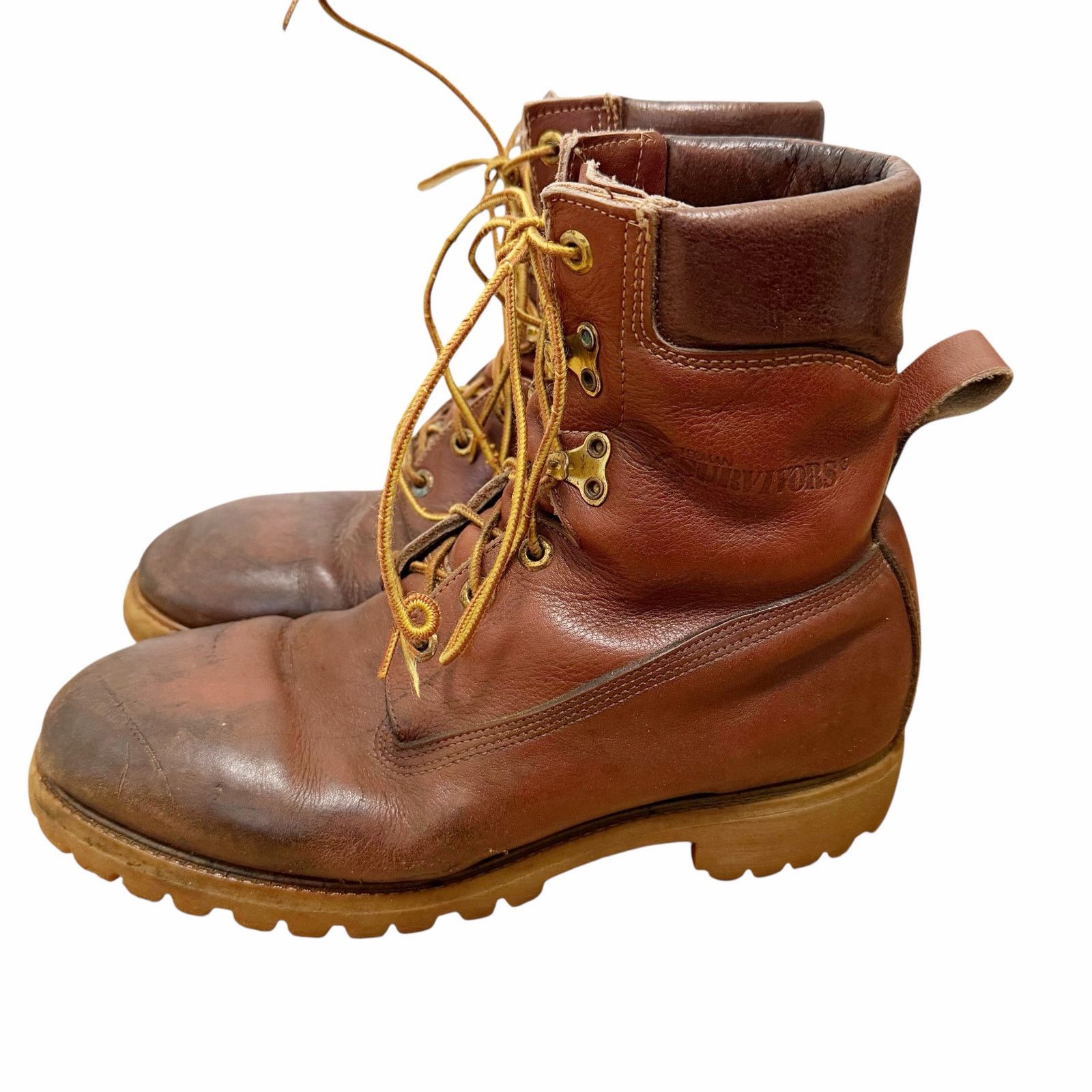 Other Herman Survivors Vibram Brown Leather Boots Sz 9.5 Size US 9.5 / EU 42-43 - 3 Thumbnail