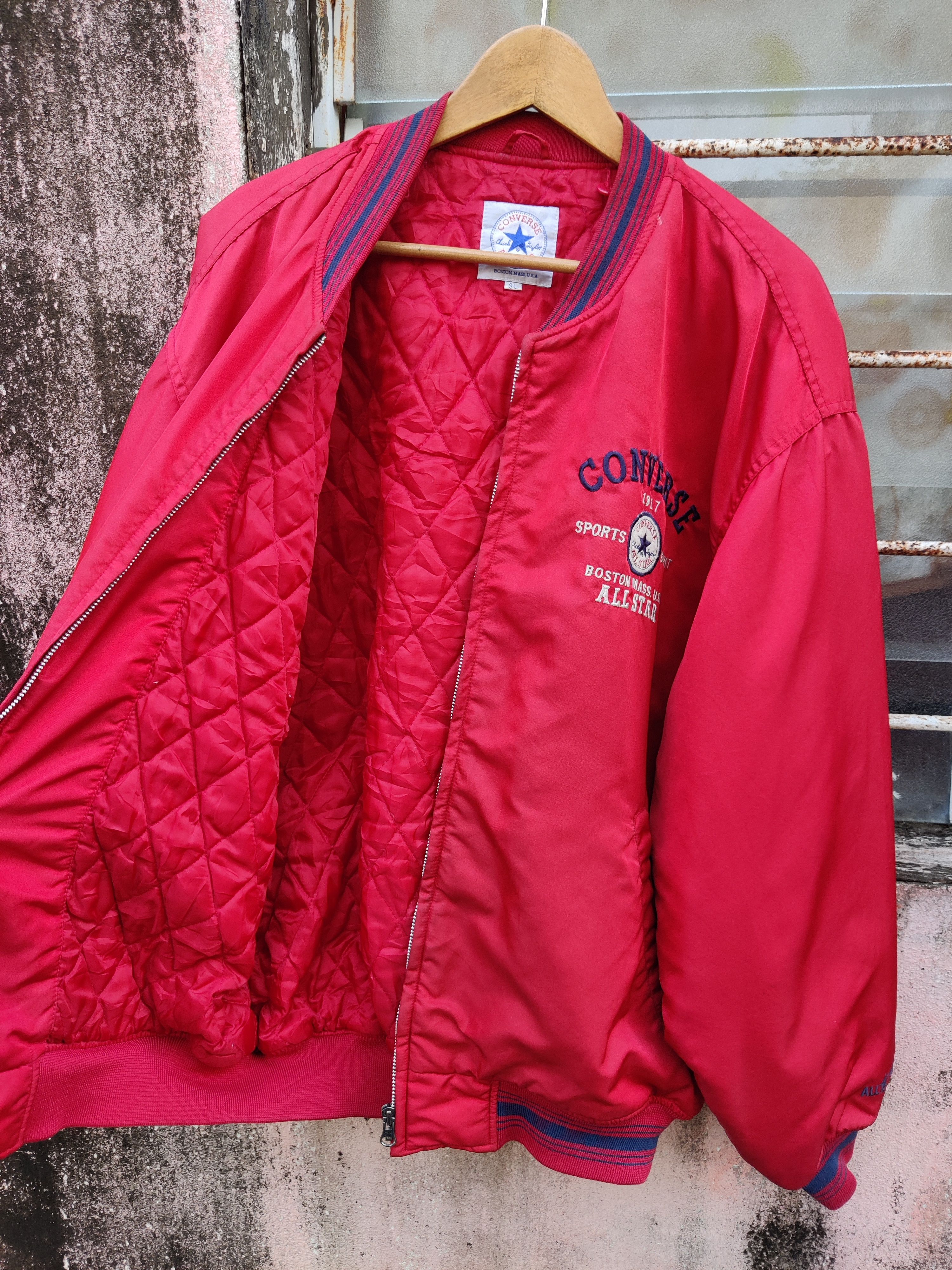 Converse Vintage Distressed Converse Boston Embroided Bomber Jacket Size US XXL / EU 58 / 5 - 8 Thumbnail