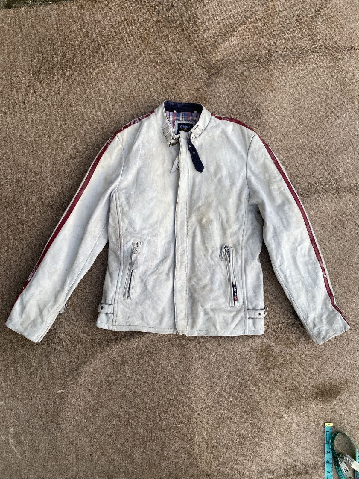 Vintage schoot motorcycle leather jacket