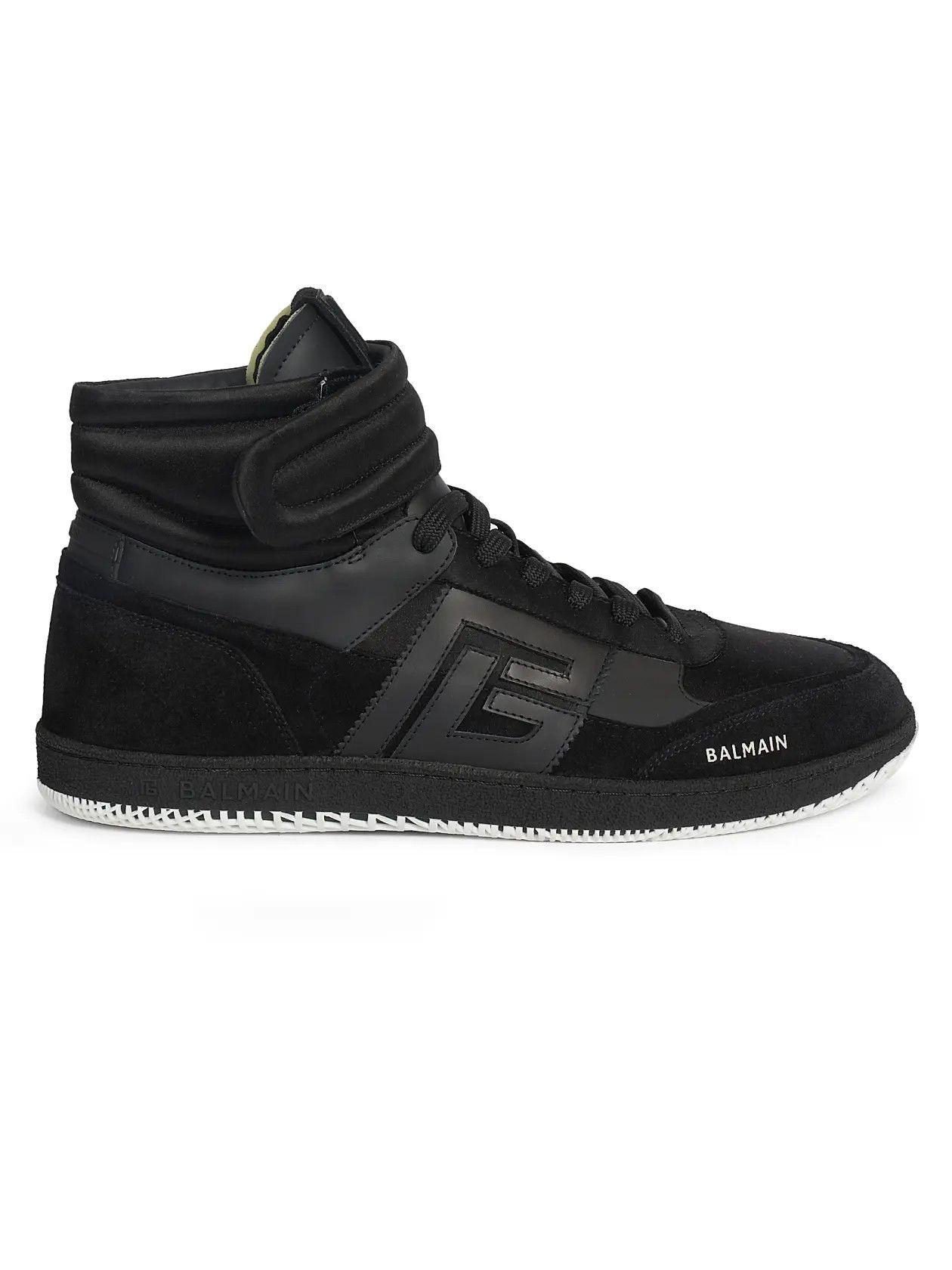 o1s1wg111225 Swan Mid-Top Leather Sneakers in Black