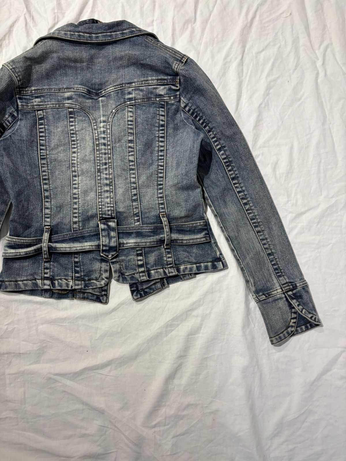 Vintage Cool Cat vintage faded zip denim jacket Size M / US 6-8 / IT 42-44 - 8 Thumbnail