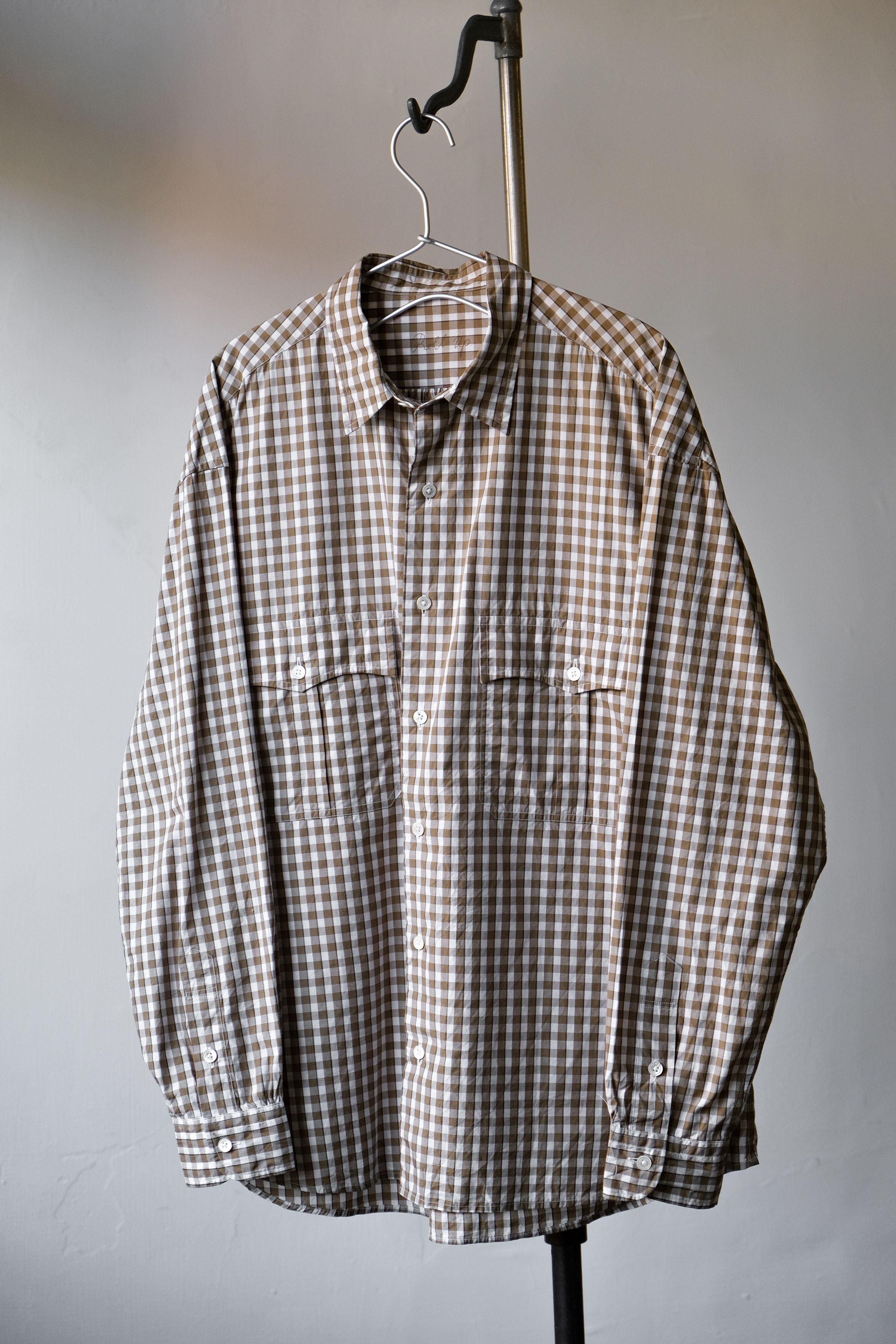 Porter Classic Porter Classic - ROLL UP GINGHAM CHECK SHIRT - GOLD | Grailed