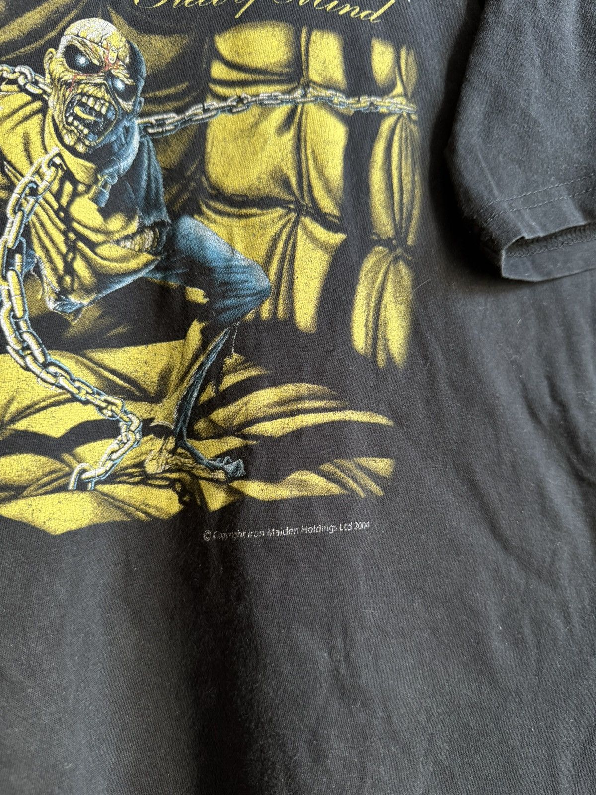 Band Tees Vintage 00s Iron Maiden Piece Of Mind Washed Metal Band Tee Size US L / EU 52-54 / 3 - 3 Thumbnail