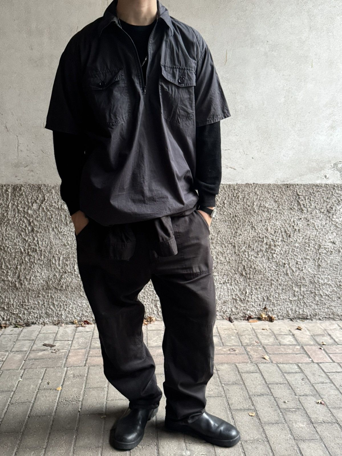 Undercover Undercover S/S 99 “Groupie” Mechanic Half Zip Work Shirt Size US L / EU 52-54 / 3 - 16 Thumbnail