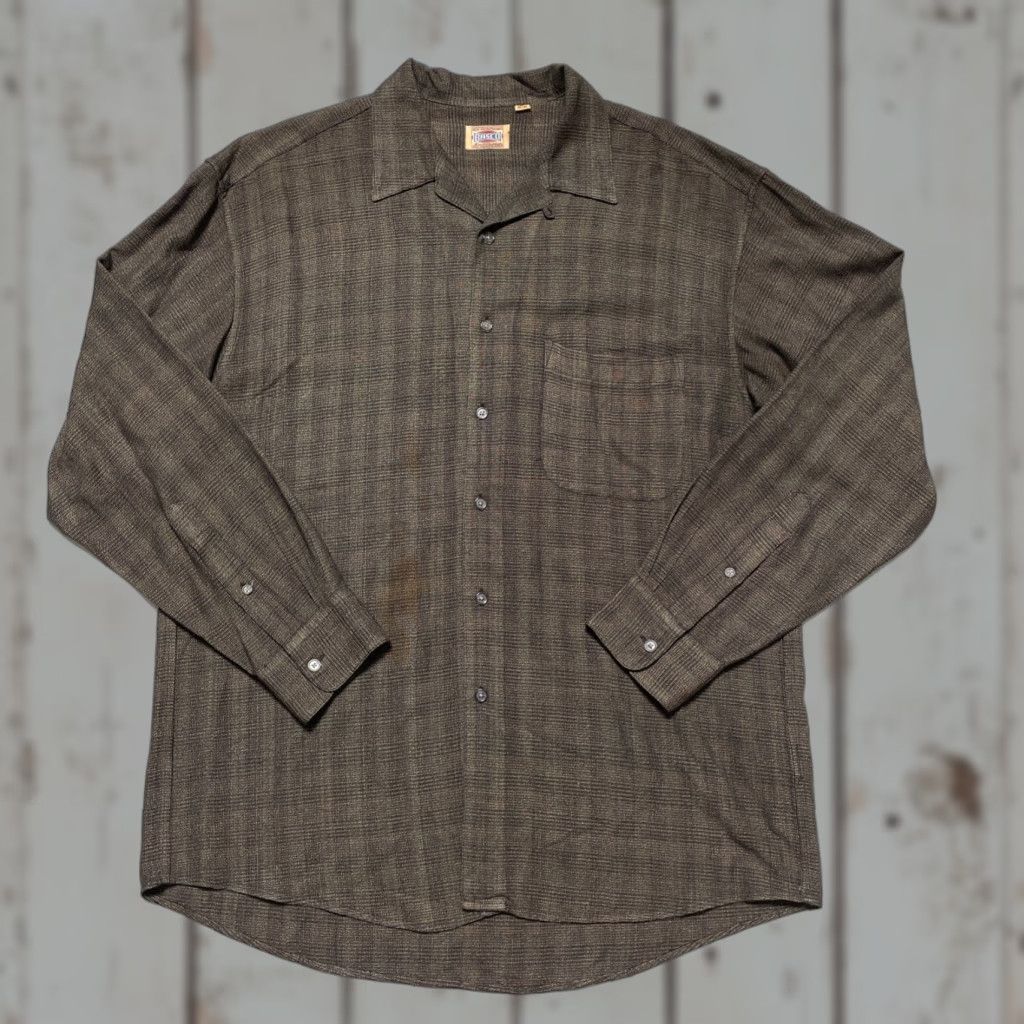 Vintage VINTAGE Basco Sportswear Rayon Loop Collar Rockabilly Mod Button Shirt M Mens Brown 70s 60s 80s Hippie Americana Tie-Dye? Size US M / EU 48-50 / 2 - 1 Thumbnail