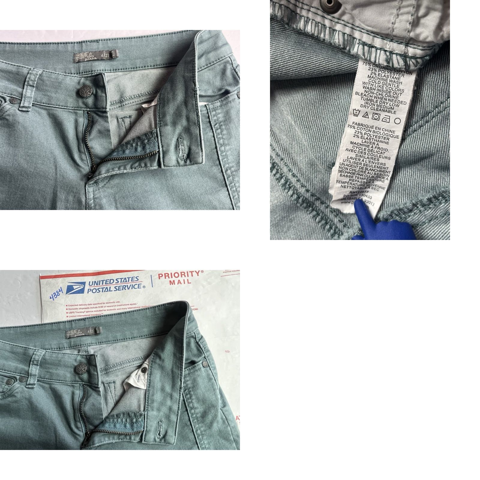 Prana prAna Pants Women’s Slim CategorY City Nature Sports Chino Stretch Green 4 Regular Size 27" / US 4 / IT 40 - 8 Thumbnail