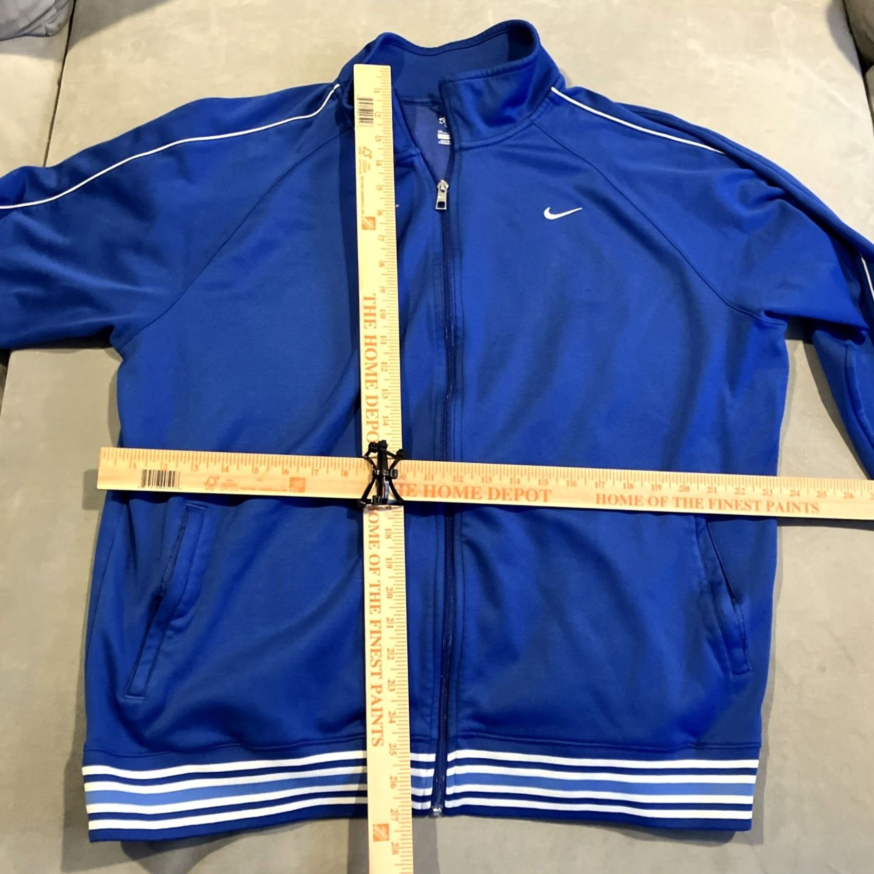 Nike Vintage Nike Athletic Dept. Blue & White Stripes Full Zip Track Jacket - XXL Size US XXL / EU 58 / 5 - 4 Thumbnail