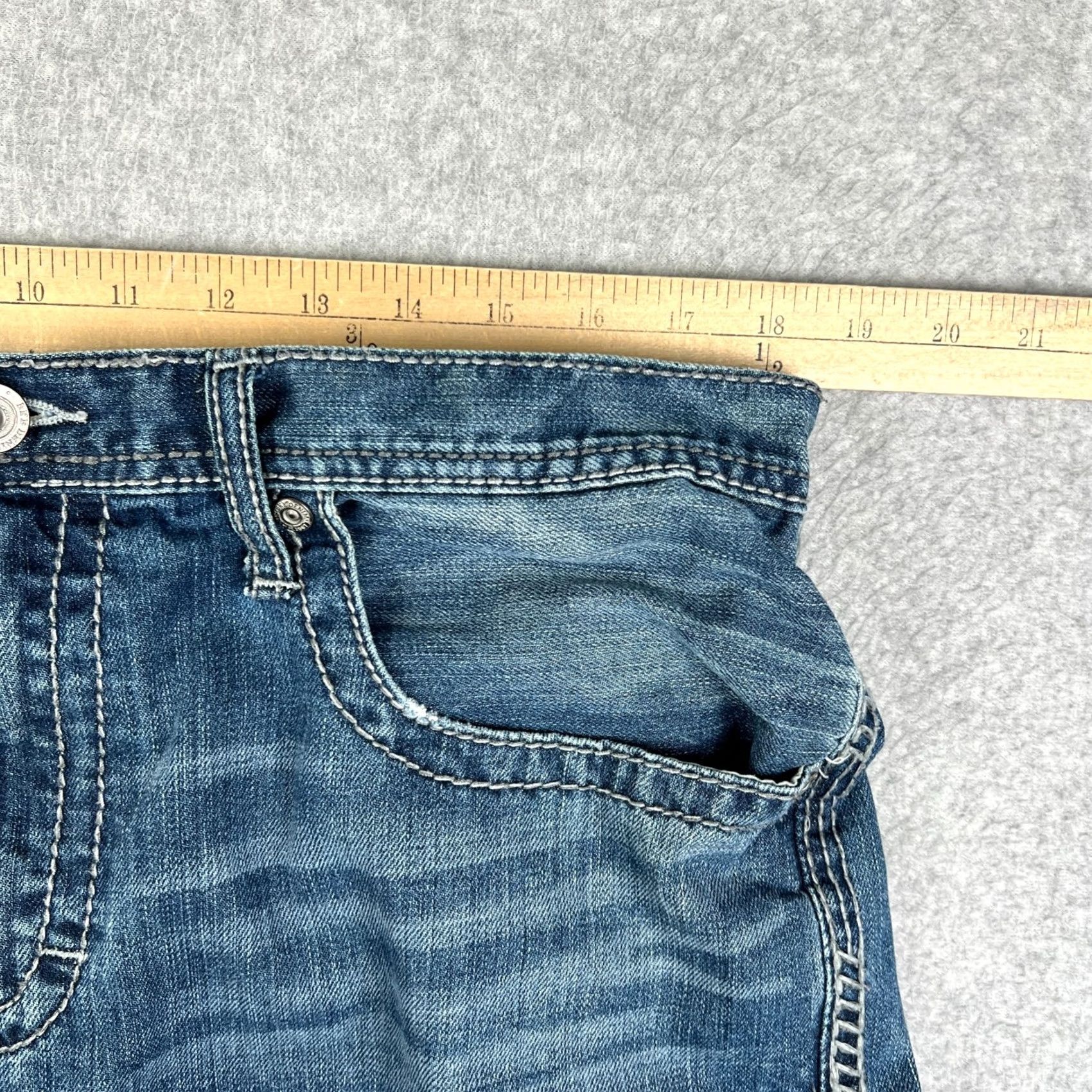 Vintage Buckle BKE Seth Straight Fit Jeans Men 36x35 36XL Blue Denim Pants Size US 36 / EU 52 - 5 Thumbnail