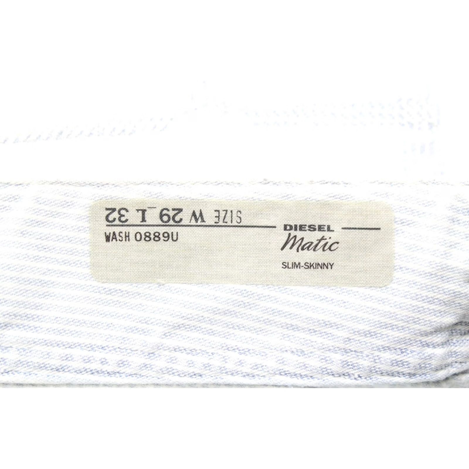 Diesel DIESEL Matic Slim-Skinny Jeans Women's W29/L32 Pinstripe Zip Fly Faded Size 29" - 7 Thumbnail