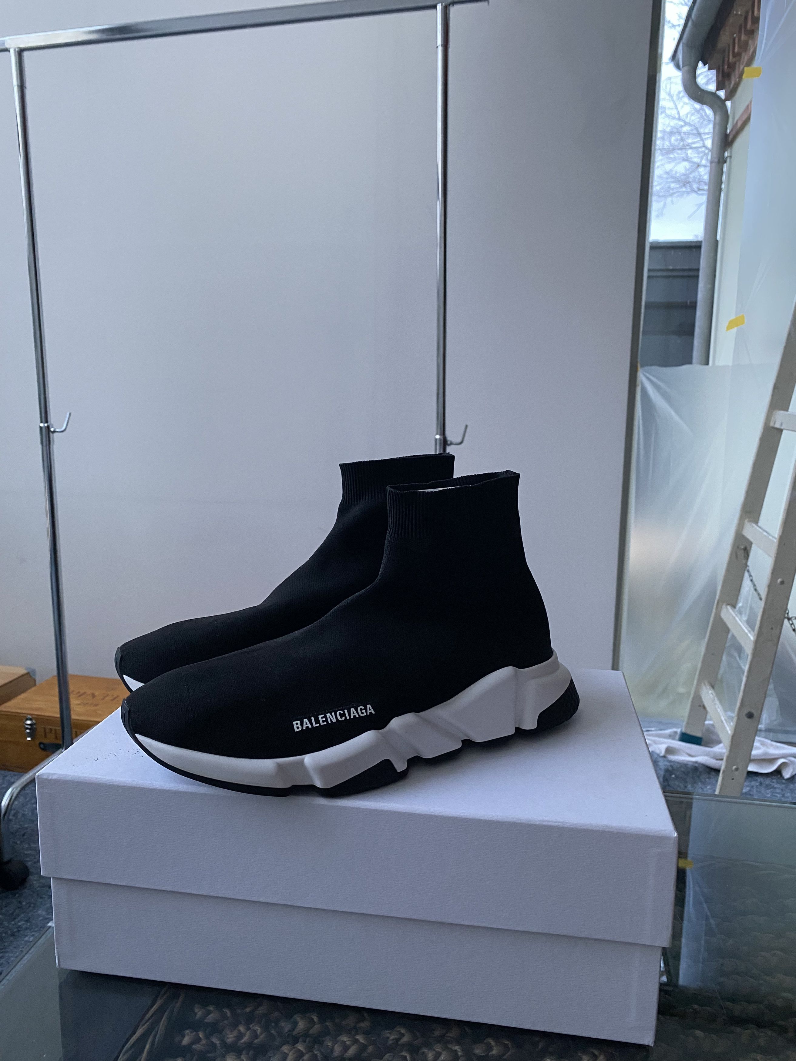 Balenciaga Balenciaga Speed Trainers Black White Grailed