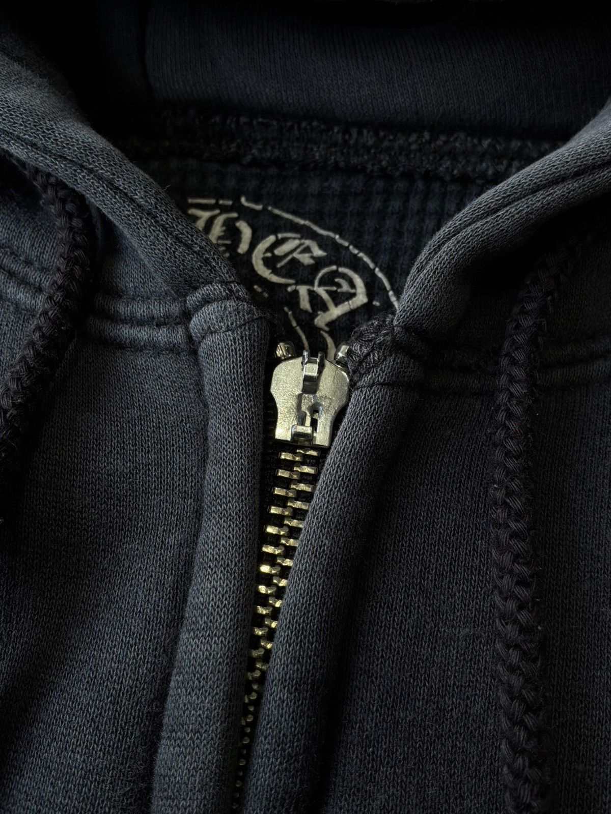 Chrome Hearts 2000s Chrome Hearts - Tonal Cross Thermal Zip Hoodie Size US M / EU 48-50 / 2 - 7 Thumbnail