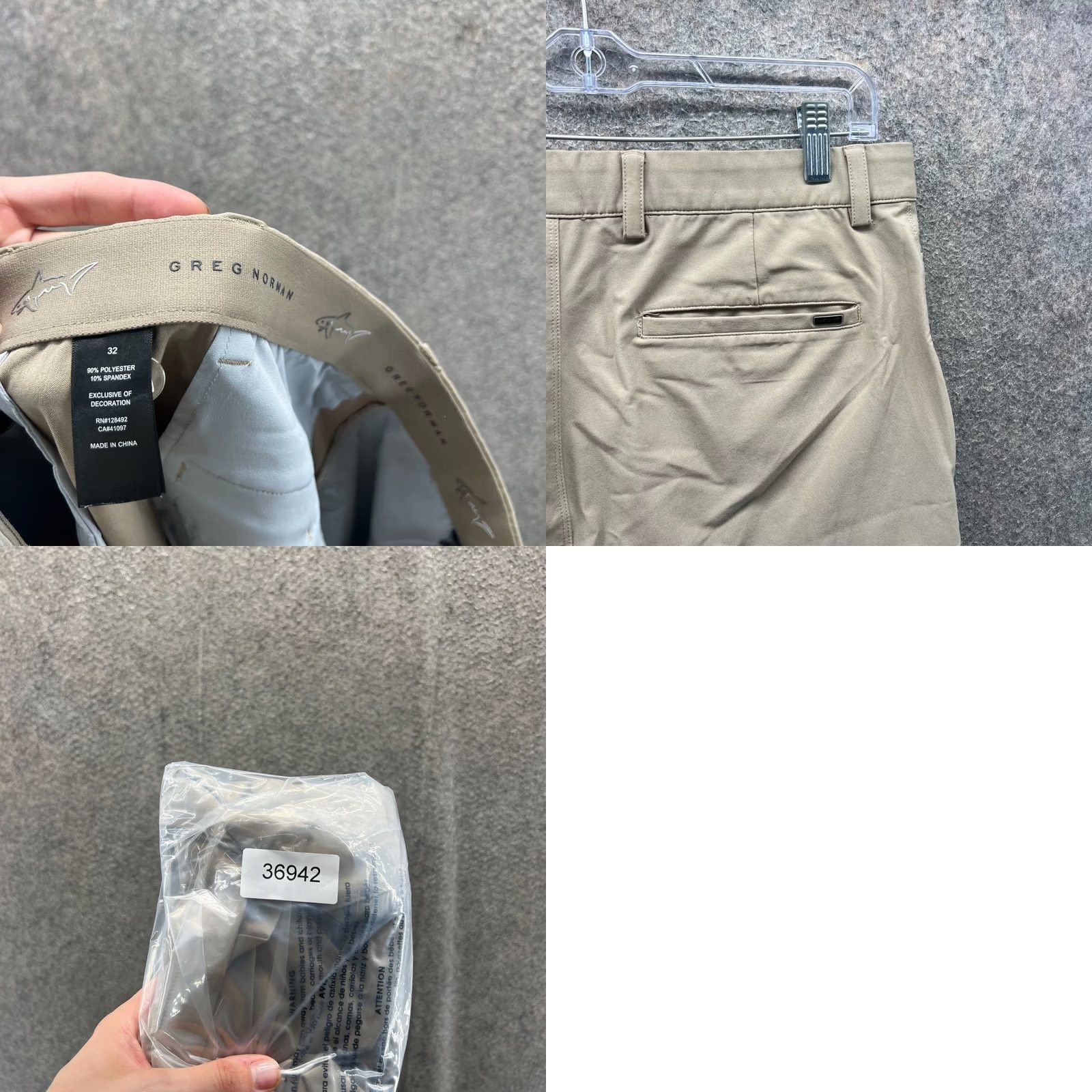 Vintage Greg Norma Shorts Mens 32 Beige Chino Flat Front Tan Khaki Stretch Golf Golfer Vintage? No Size US 32 / EU 48 - 8 Thumbnail