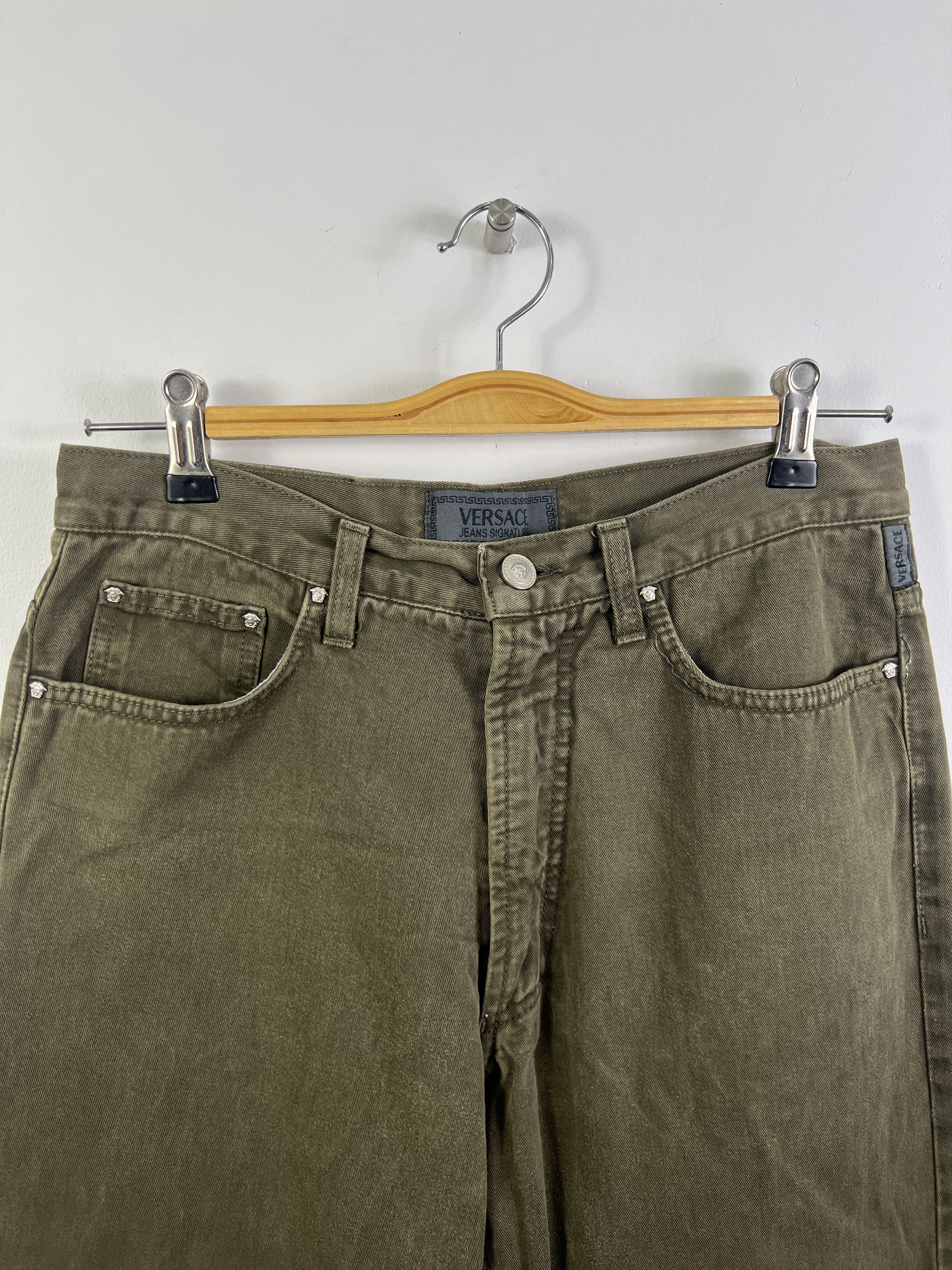 Versace Jeans Couture Vintage VERSACE Jeans Signature Khaki Green Denim GTMP154 Size US 30 / EU 46 - 2 Thumbnail